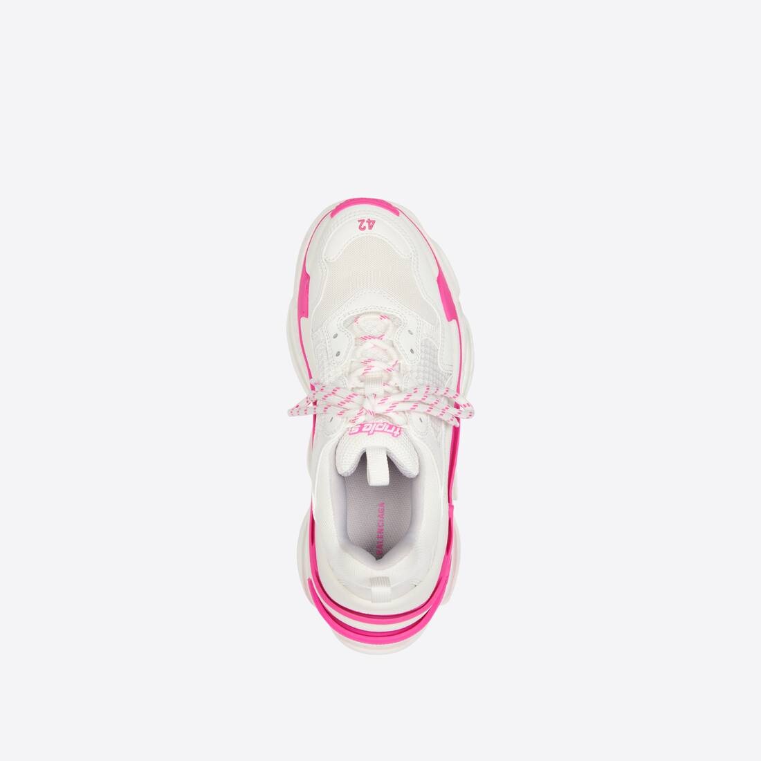 Men's Triple S Sneaker in Fluo Pink/white - 5