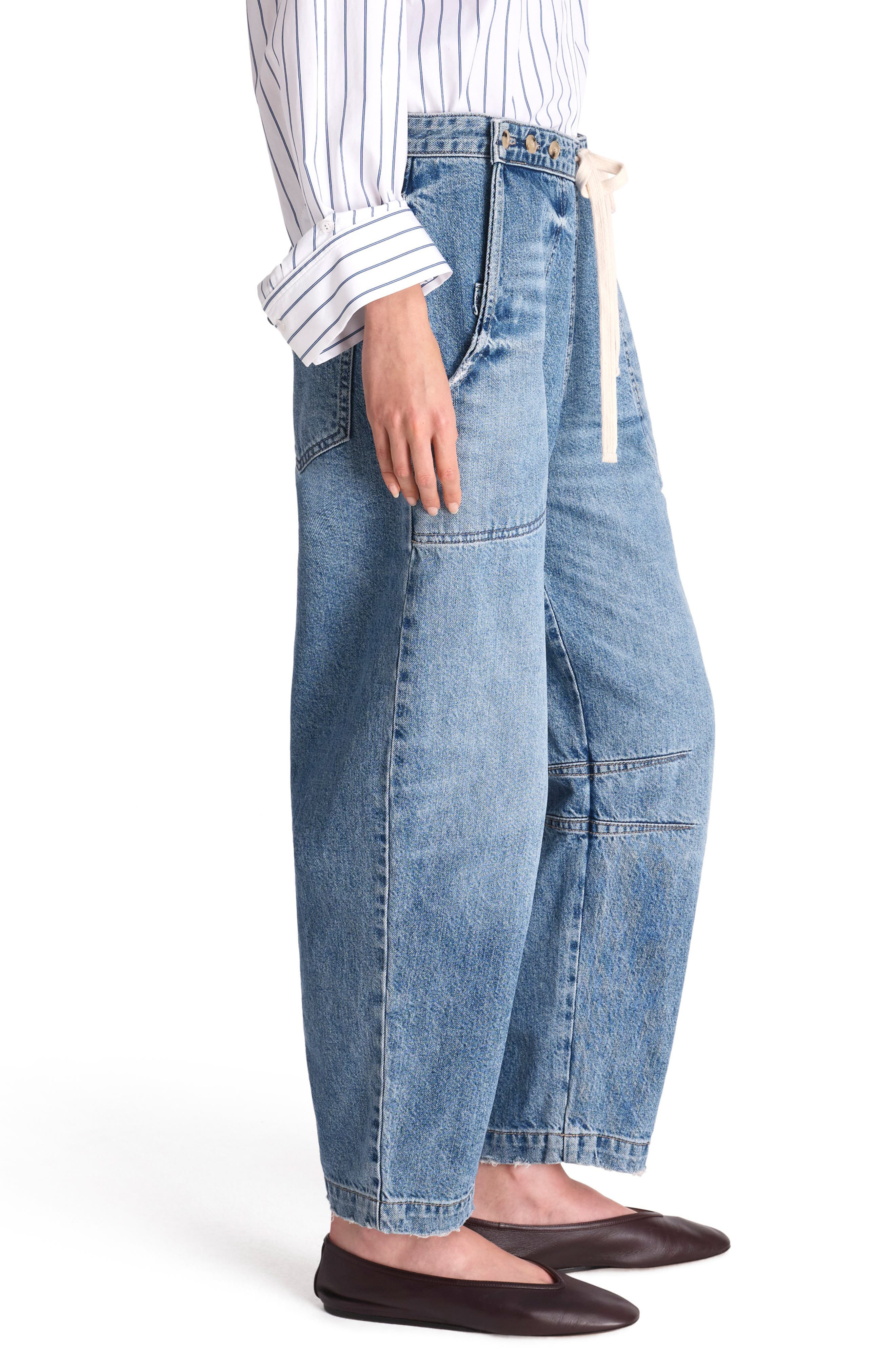 TWP Jetties Tie Waist Jeans in Vintage Wash at Nordstrom - 3