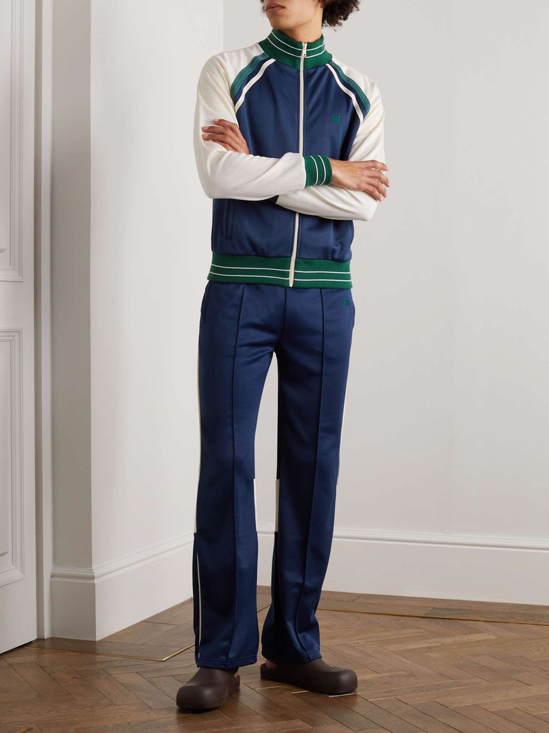 WALES BONNER Kola Crochet-Trimmed Jersey Track Jacket outlook