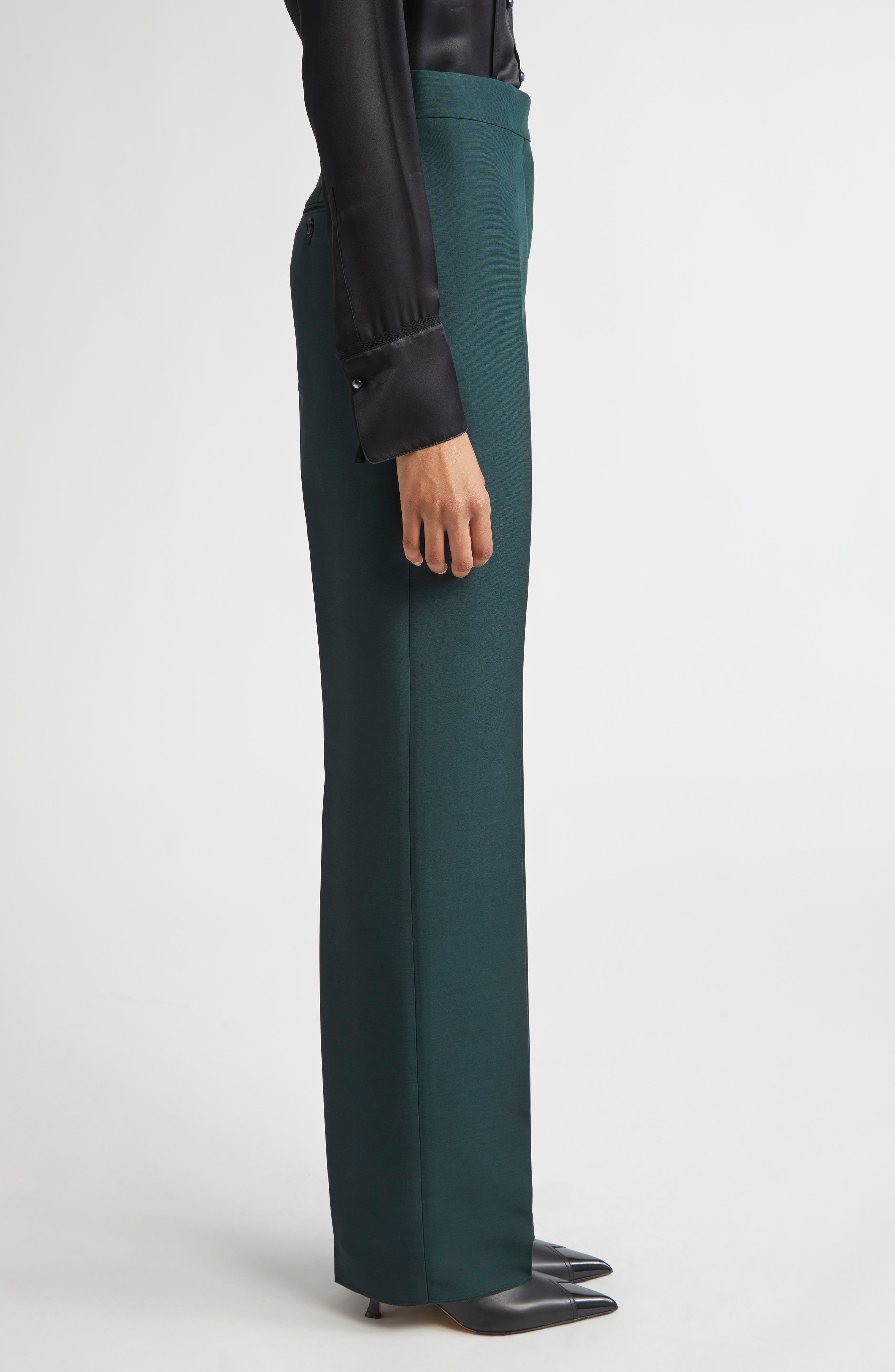 FERRAGAMO Knit Trousers in Moss at Nordstrom - 4