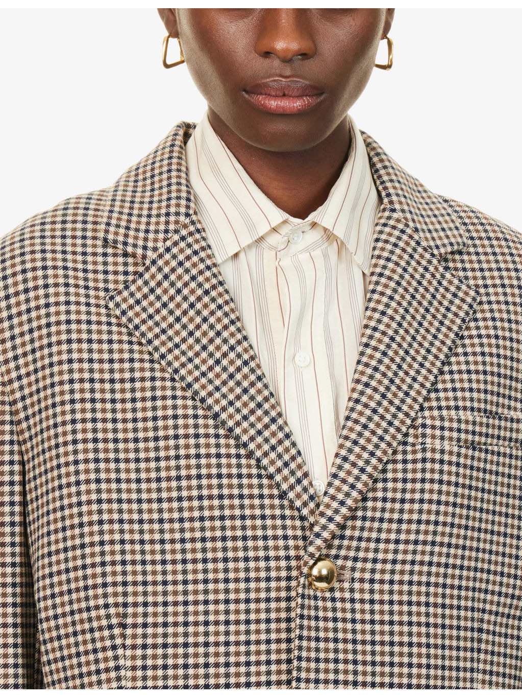 The Houndstooth Stretch-Woven Blazer - 5