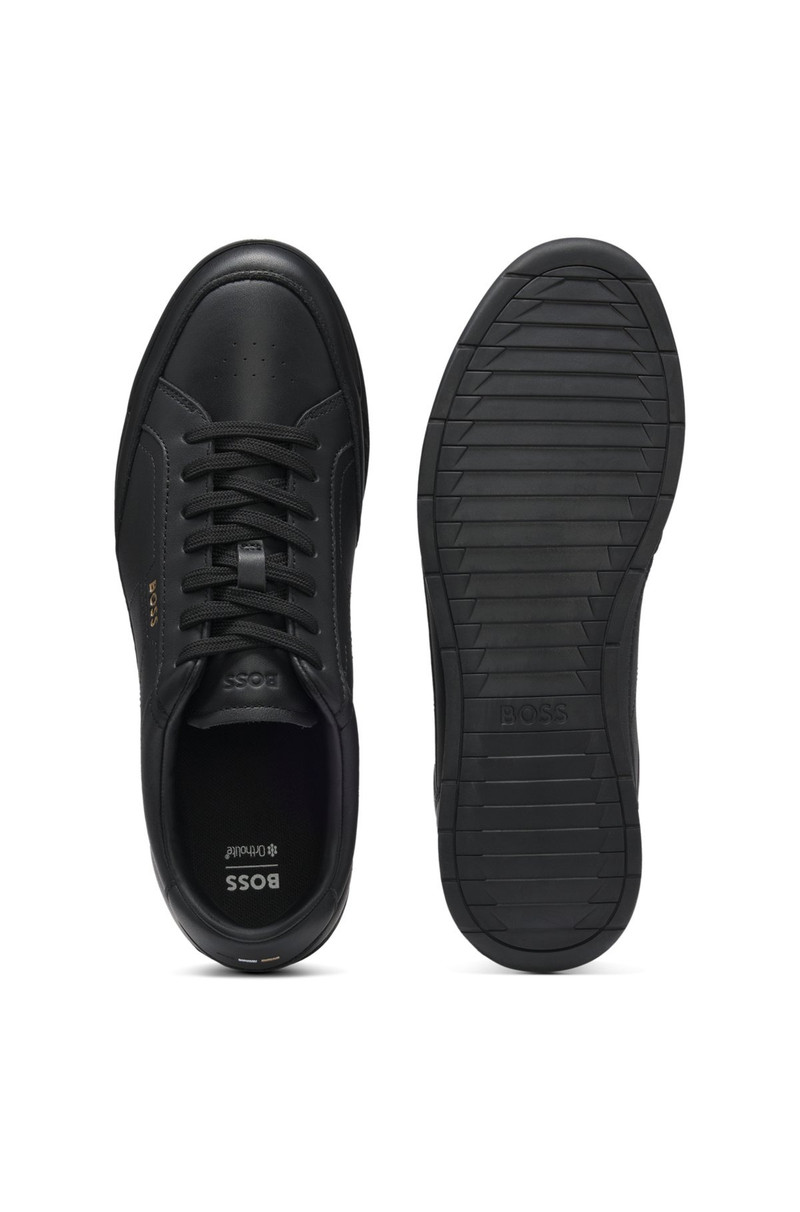 LEATHER TRAINERS WITH EMBOSSED LOGO 4