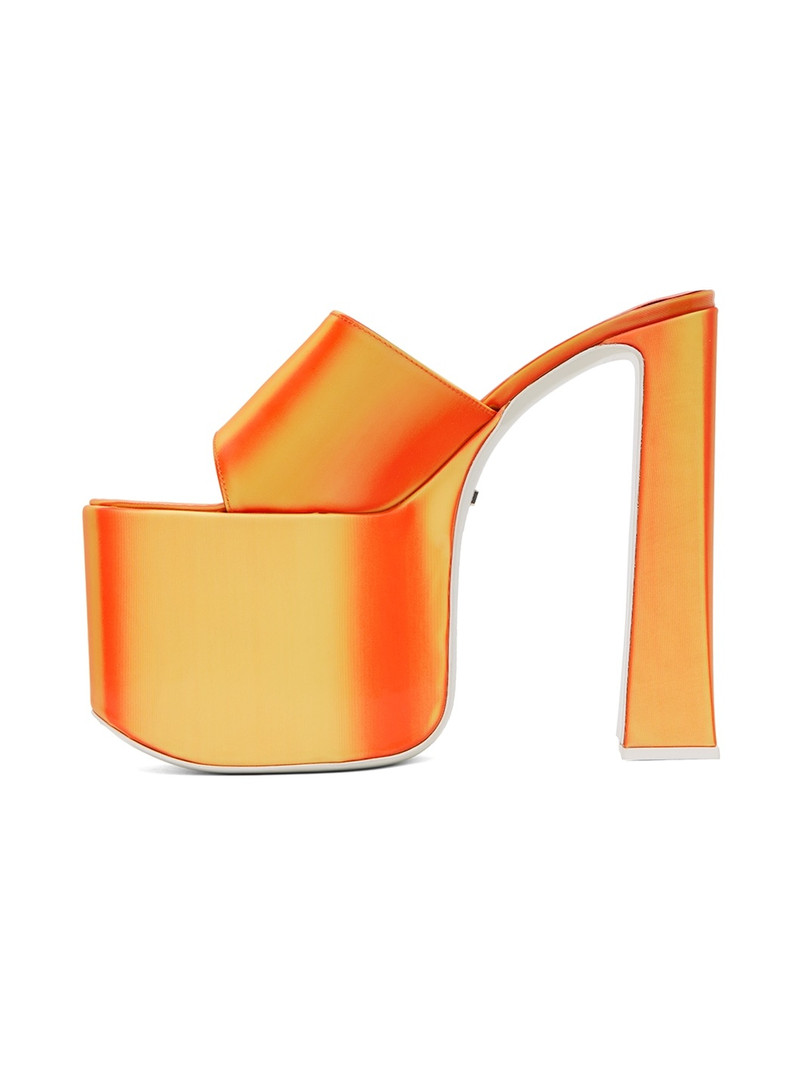 GCDS Orange Holographics Heeled Sandals outlook