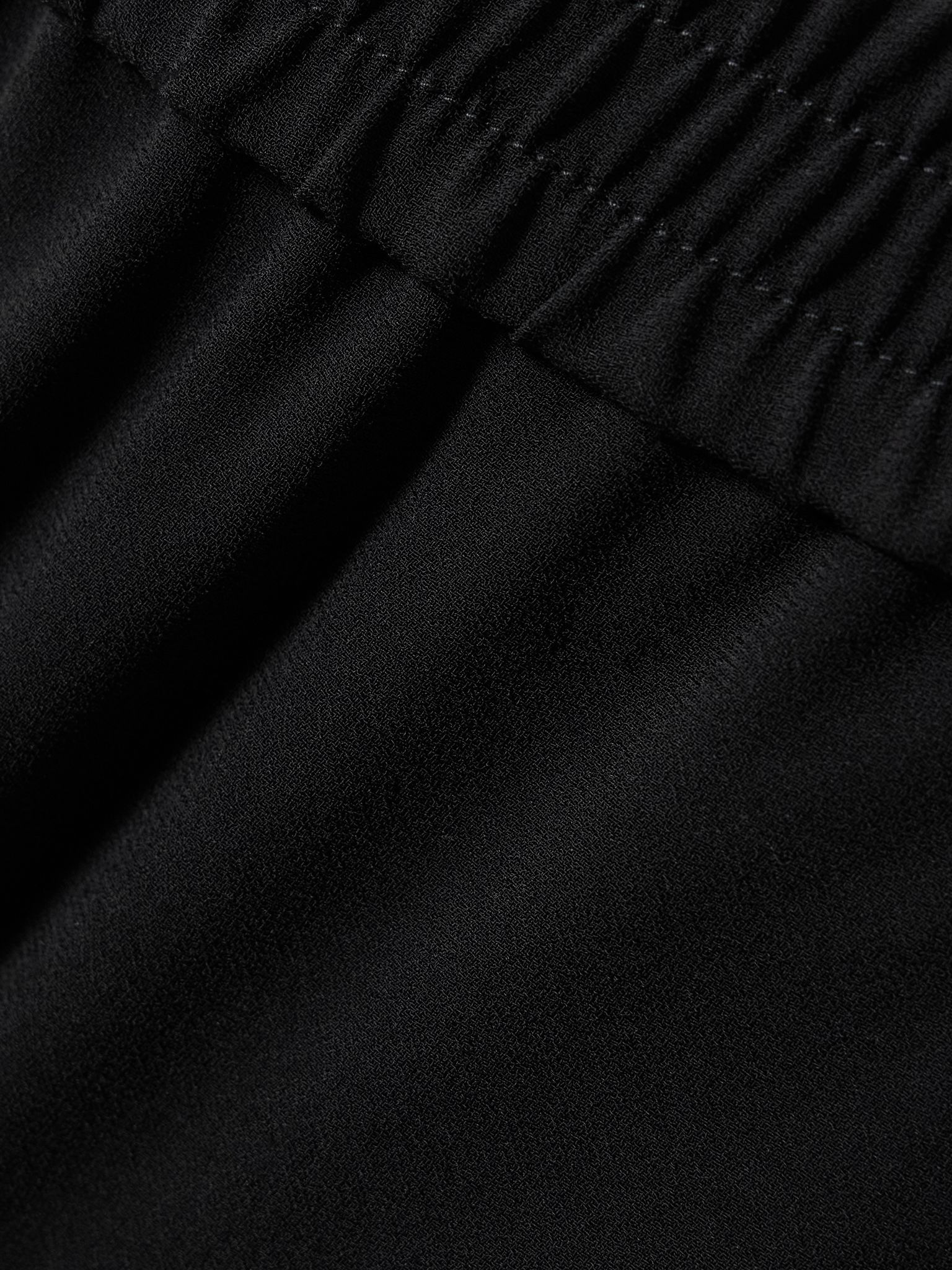 Satin-crepe wide-leg pants Black - 5