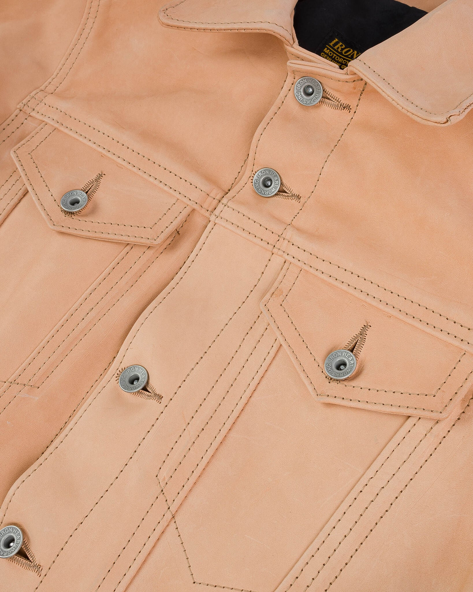 IHSB-EXT-NAT Iron Heart x Simmons Bilt Natural Horsehide Type III Jacket - The Extractor - 8