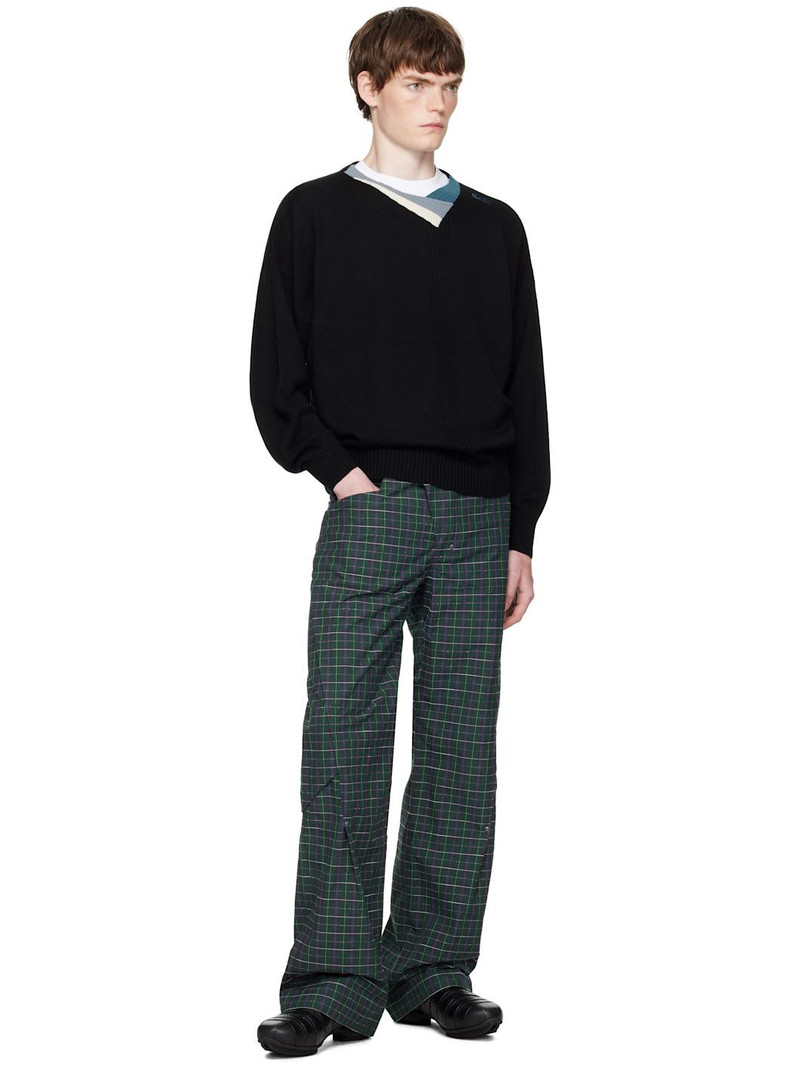 Kiko Kostadinov Green & Navy Kraner Trousers outlook