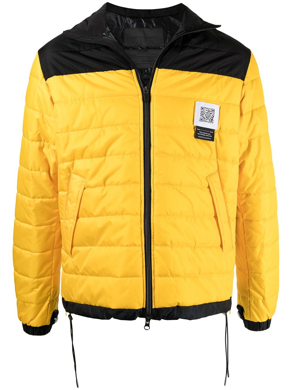 colour-block puffer jacket - 1