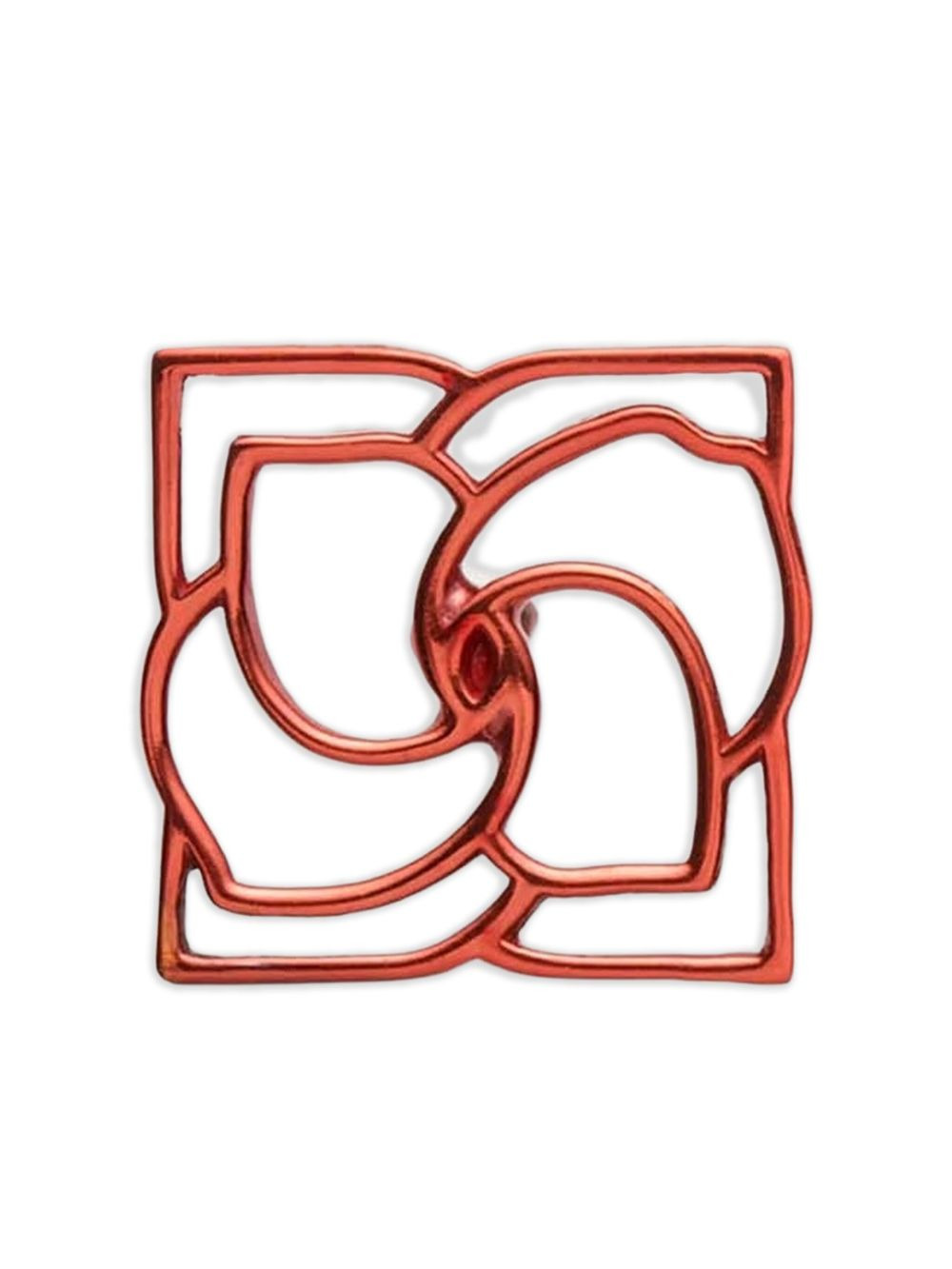 square logo earrings - 2