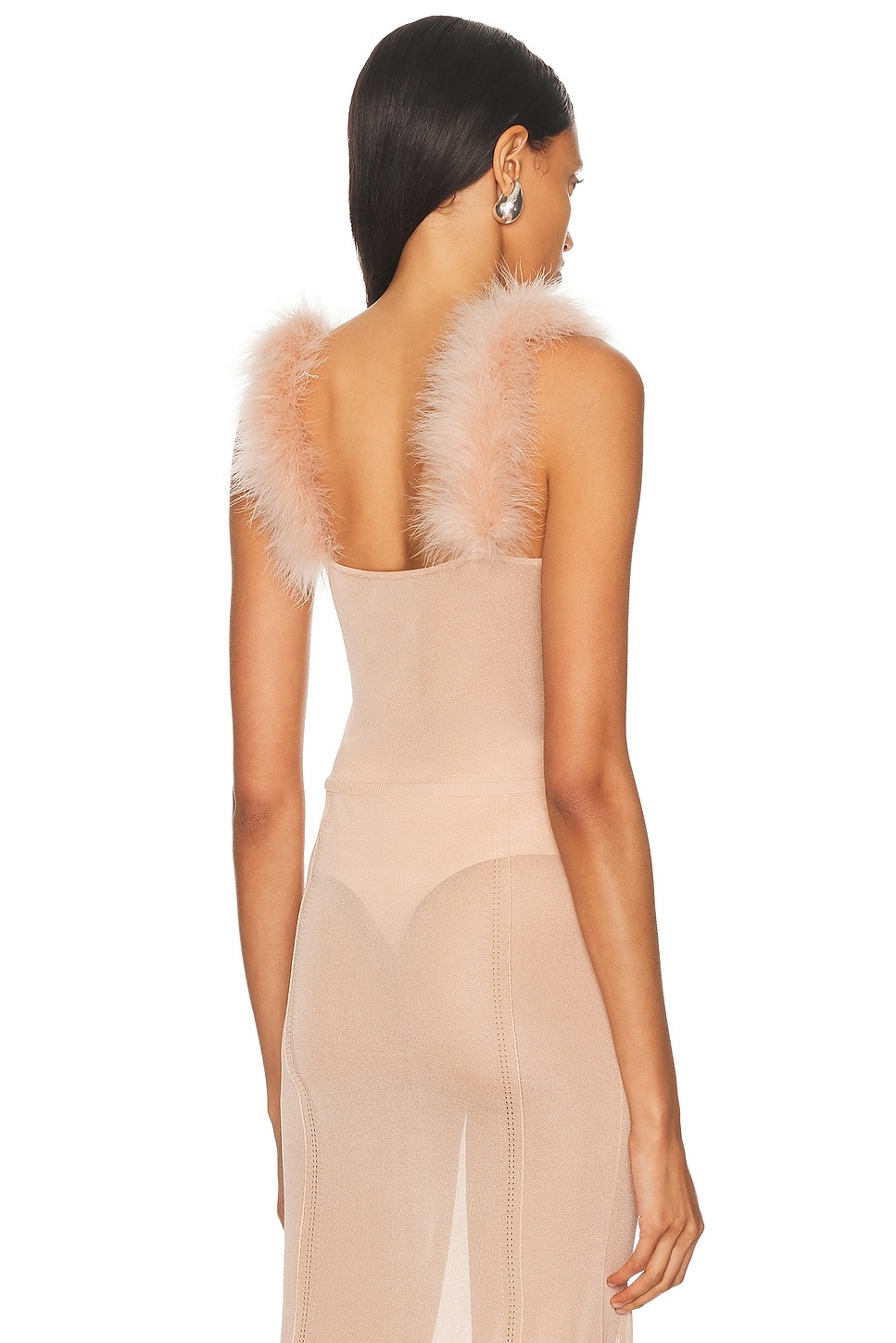 Fur Collar Tank Top - 3