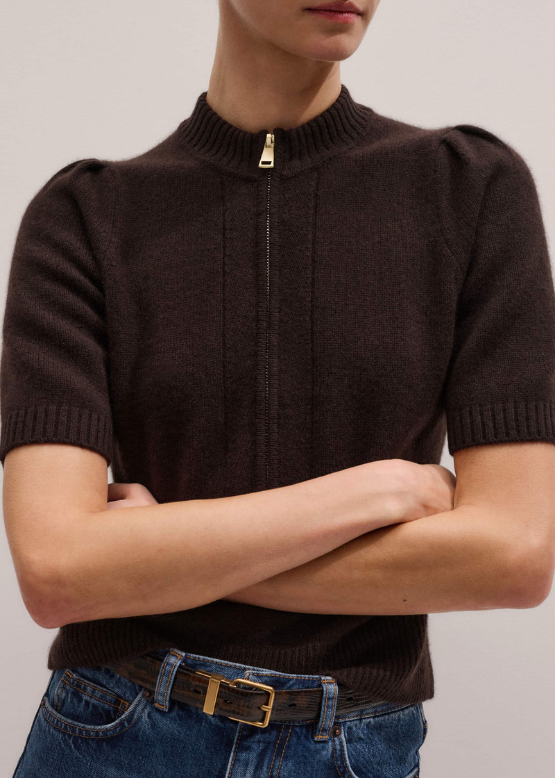 Pouf Sleeve Knit Tee 3