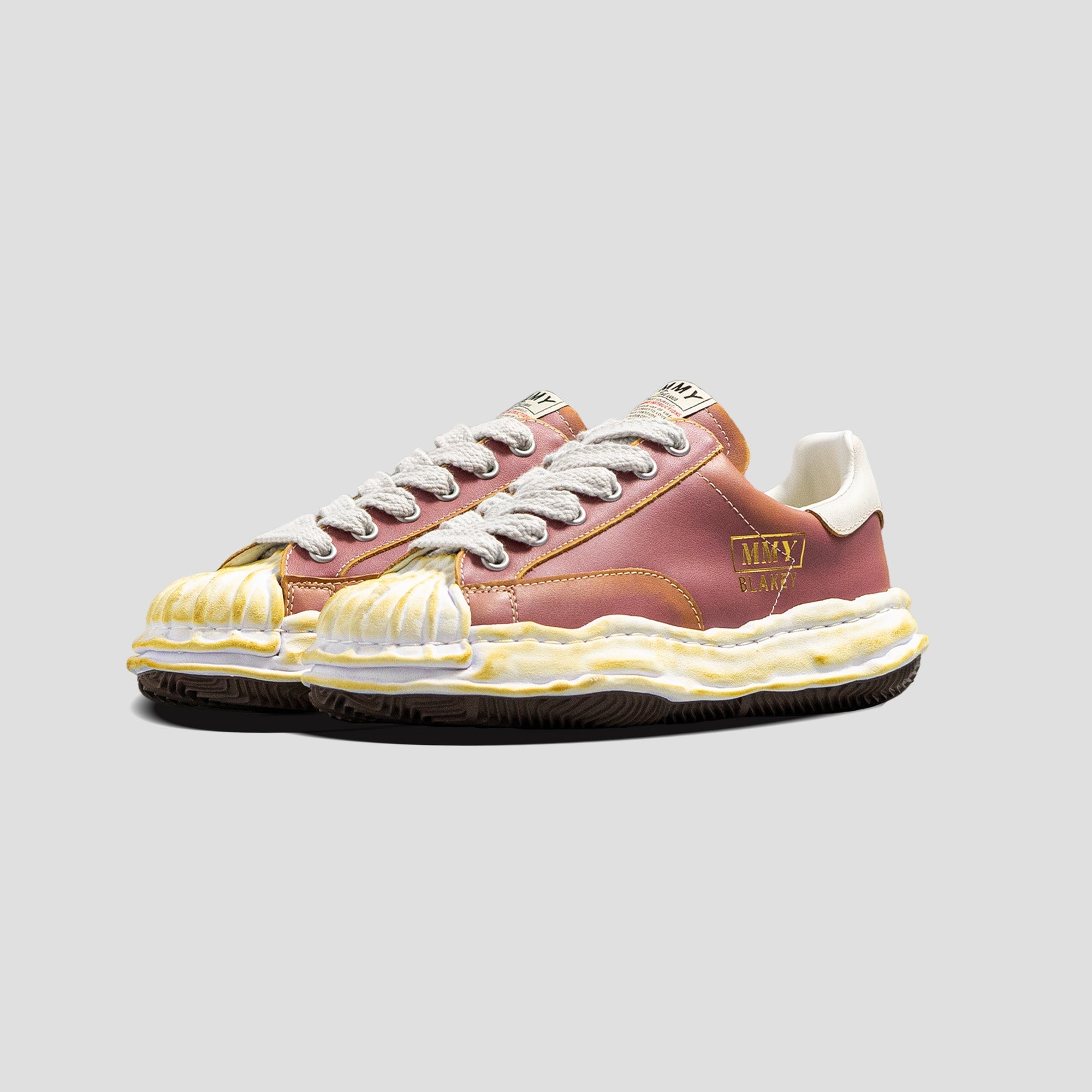 BLAKEY OG SOLE LOW-TOP VINTAGE TREATMENT LEATHER SNEAKERS - 2