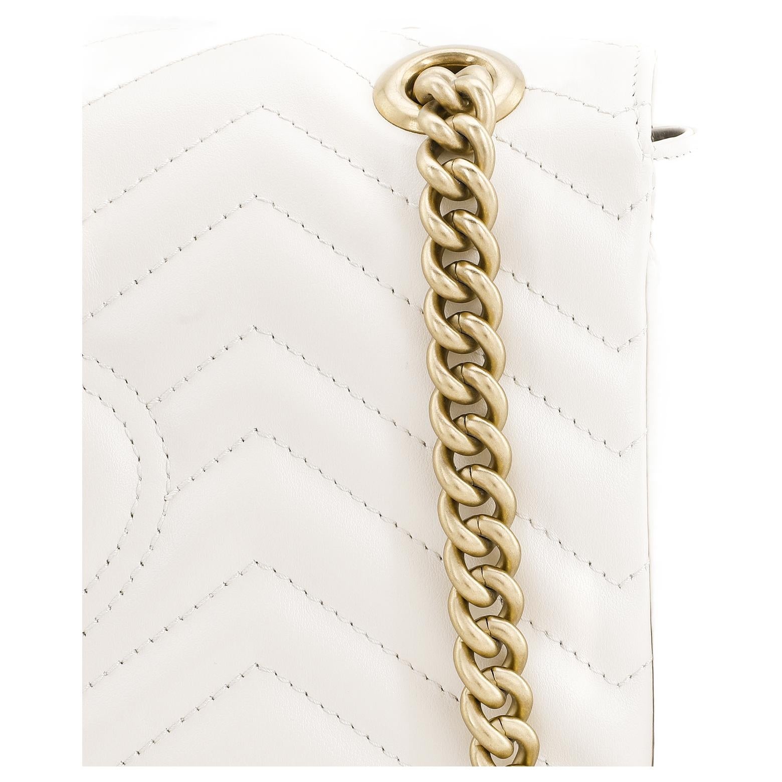 (WMNS) Gucci GG Marmont Small-Sized Single-Shoulder Bag White 443497-DTDIT-9022 - 5
