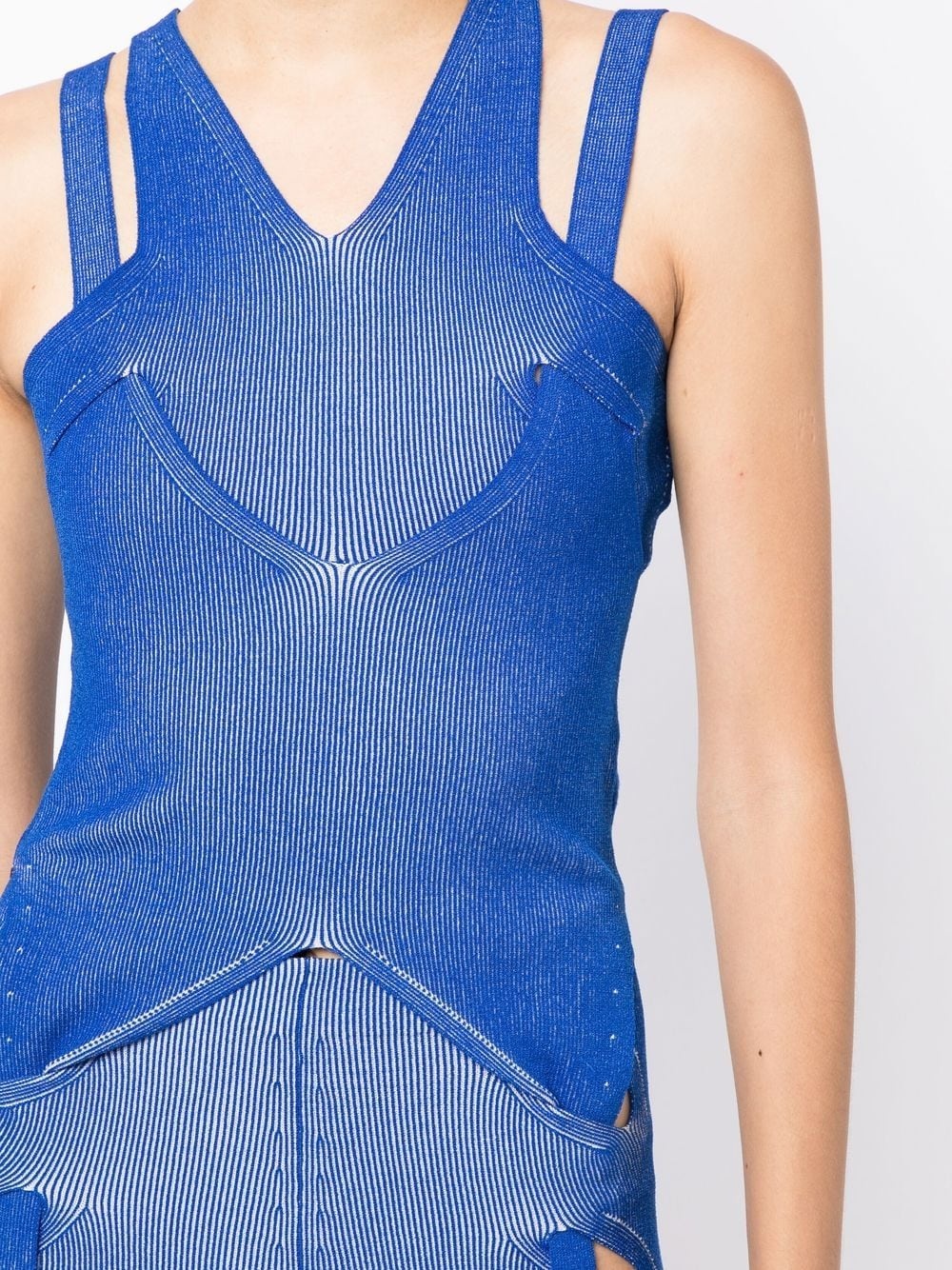 two-tone sleeveless tank top - 6