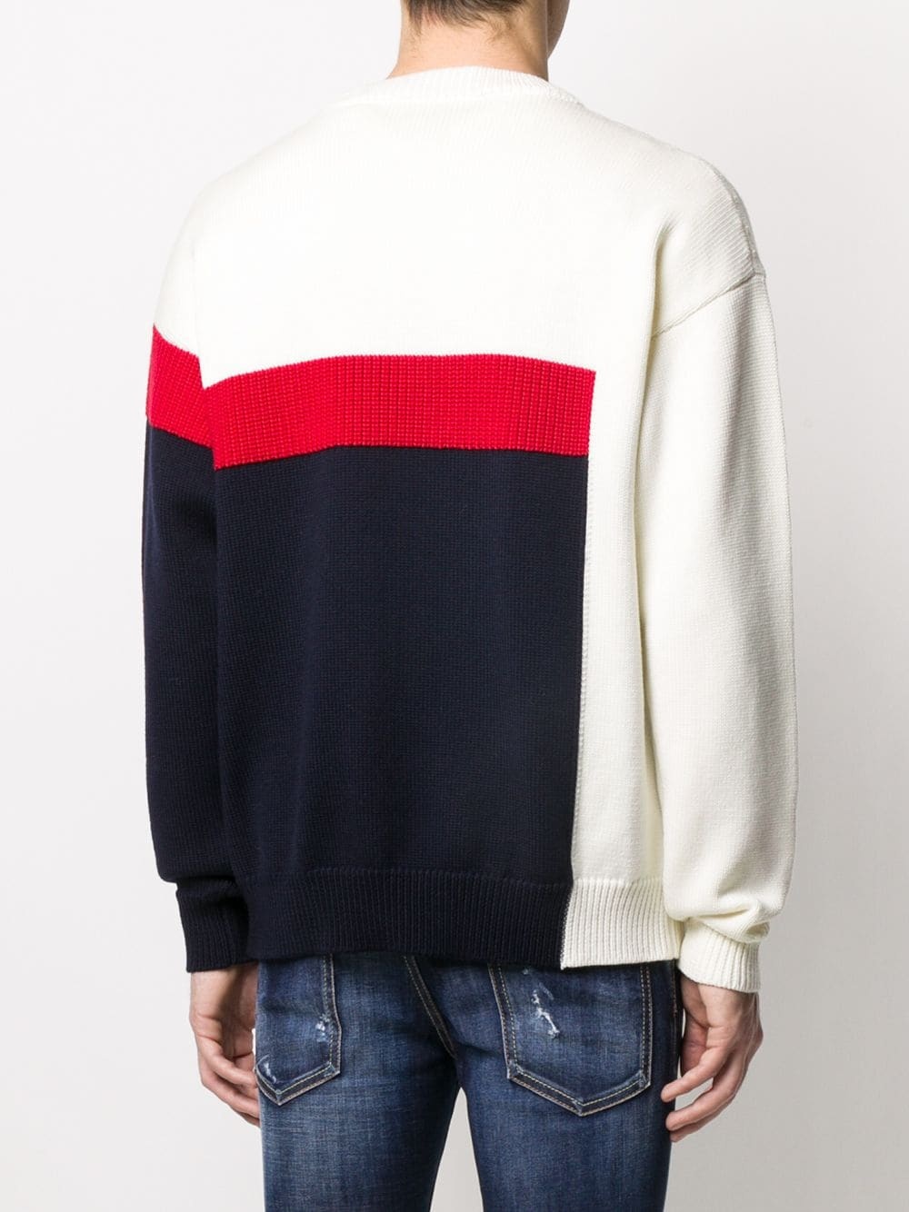 colour-block crew neck sweater - 4