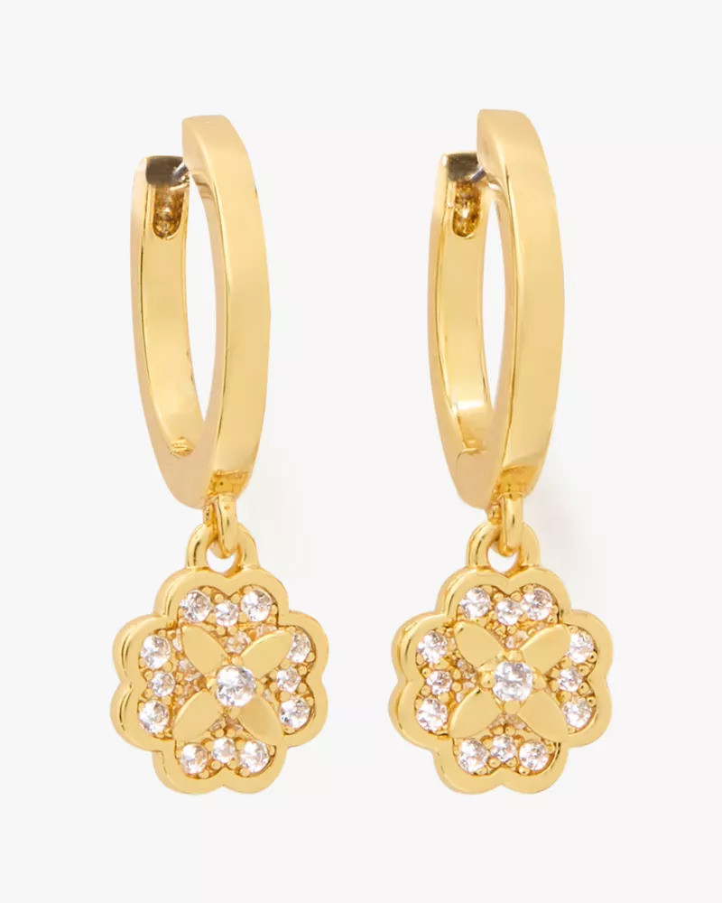 Heritage Bloom Huggie Drop Earrings 1