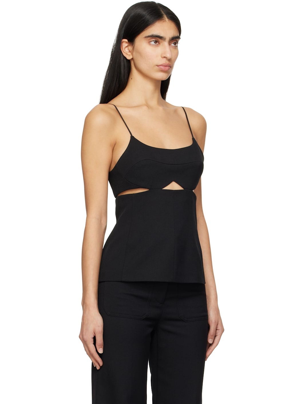 Black Cut-Out Camisole - 2