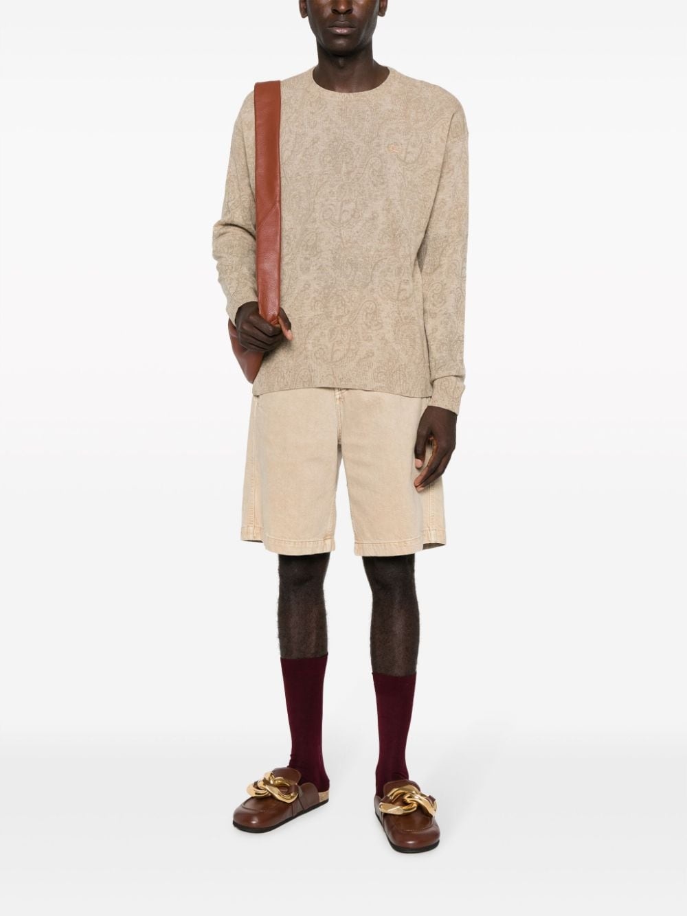 logo-embroidered wool jumper - 2