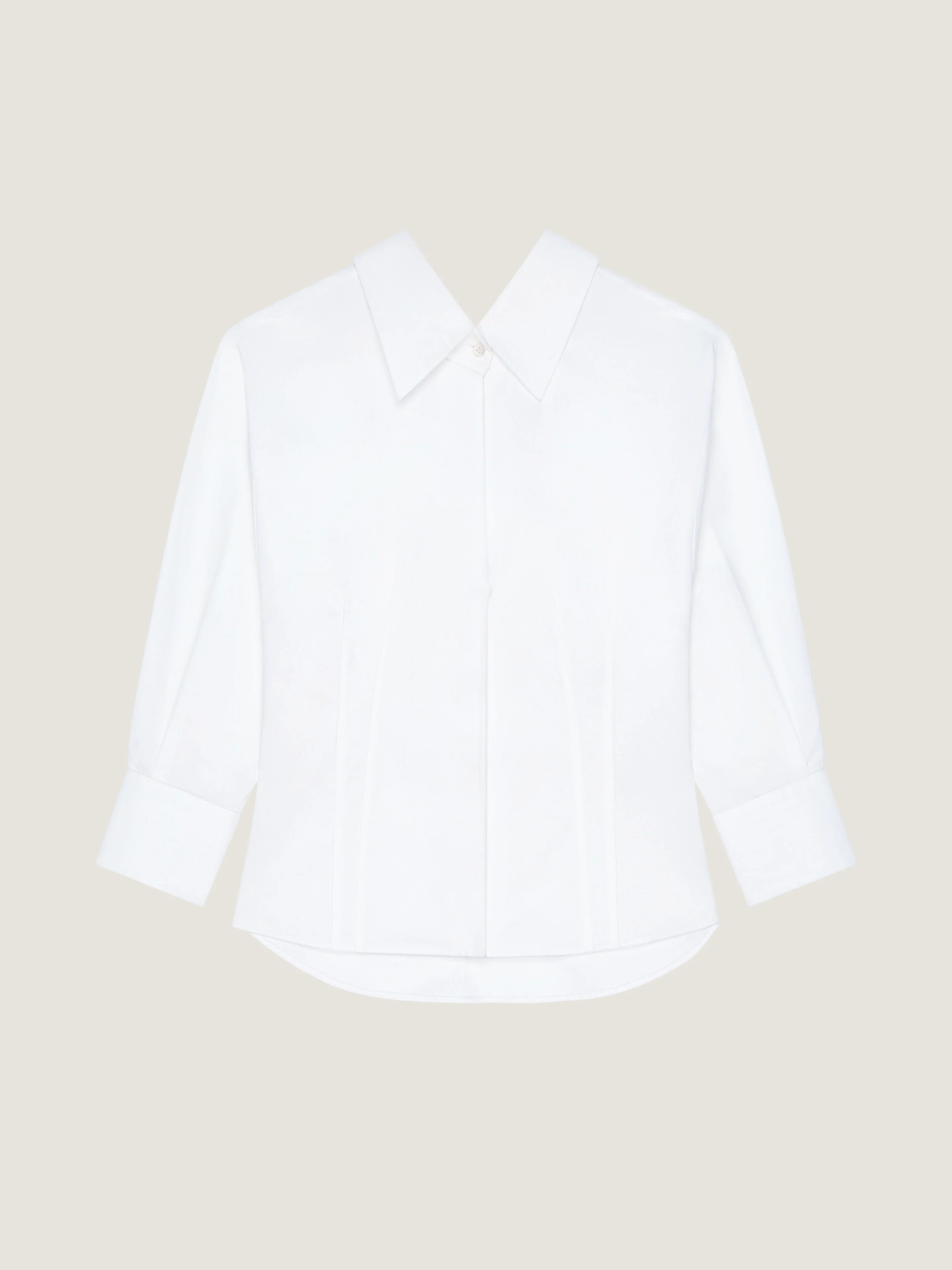 SLASHED SHIRT IN POPLIN - 1