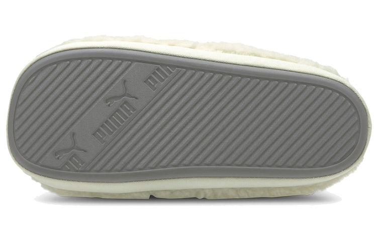 PUMA Scuff Sherpa Slippers 'Whisper White' 384943-01 - 6
