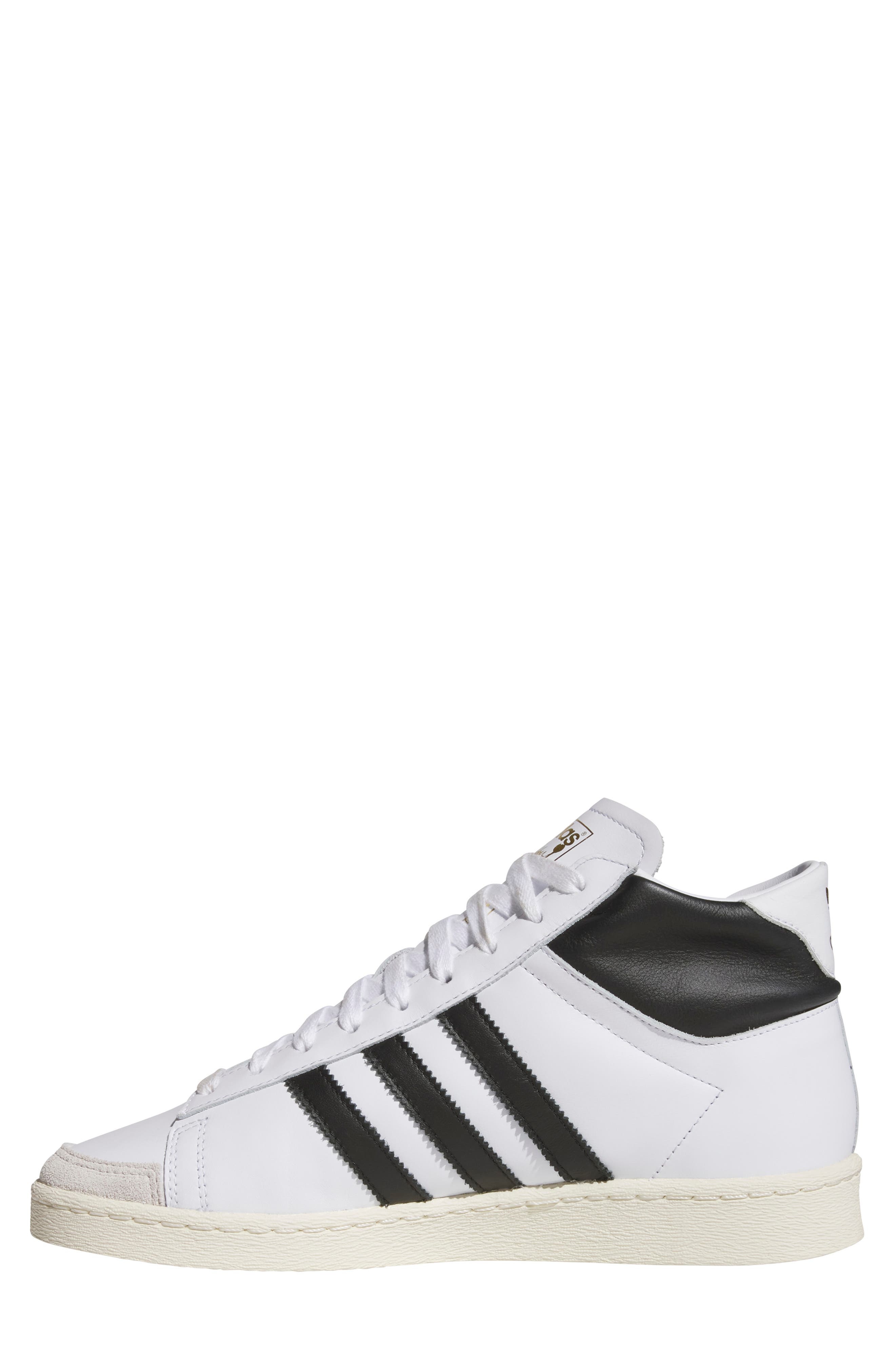 adidas Gender Inclusive Jabbar Hi Basketball Sneaker in White/Black/Off White at Nordstrom - 6