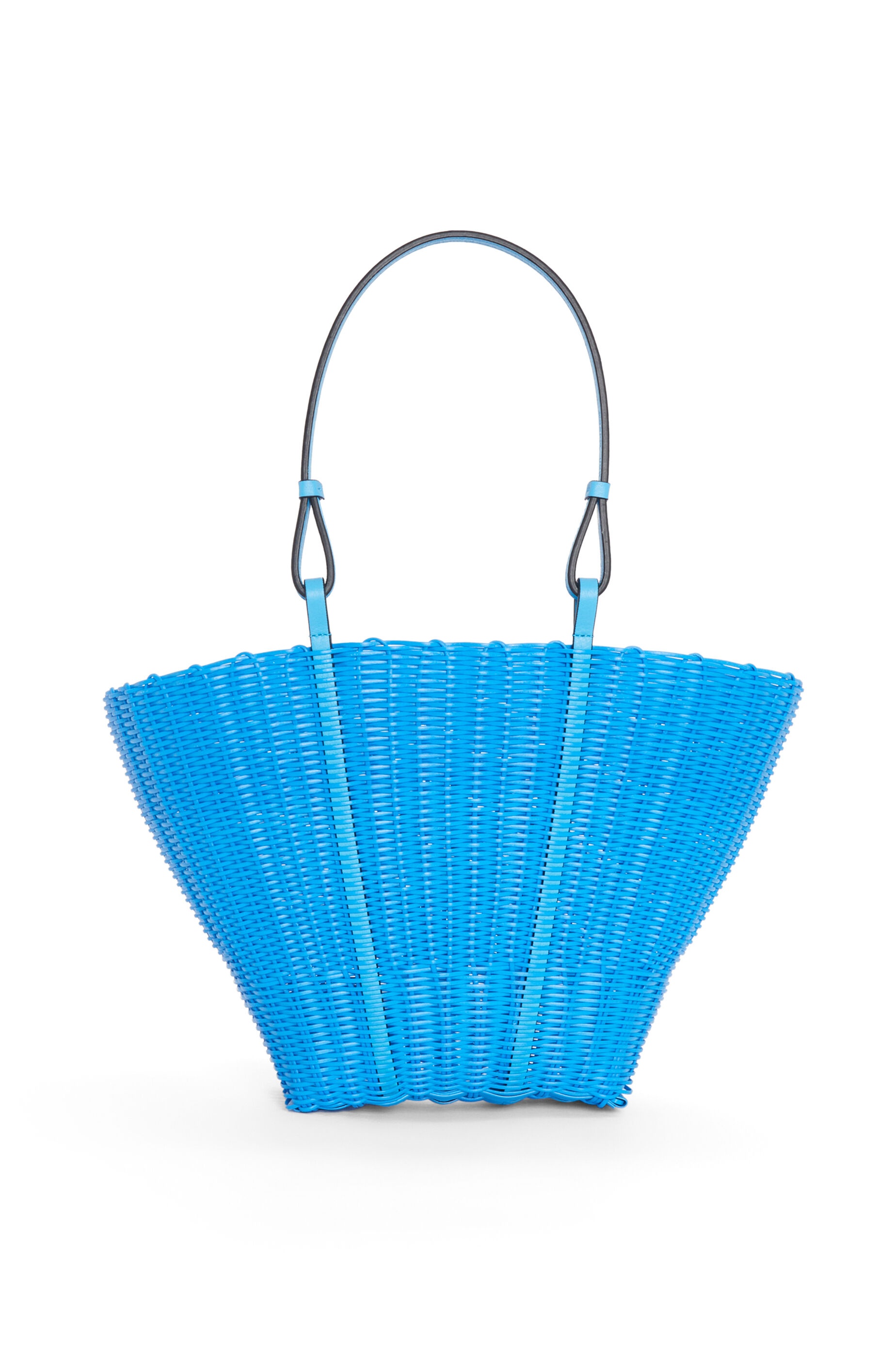 Mermaid basket bag in plastic and calfskin - 4