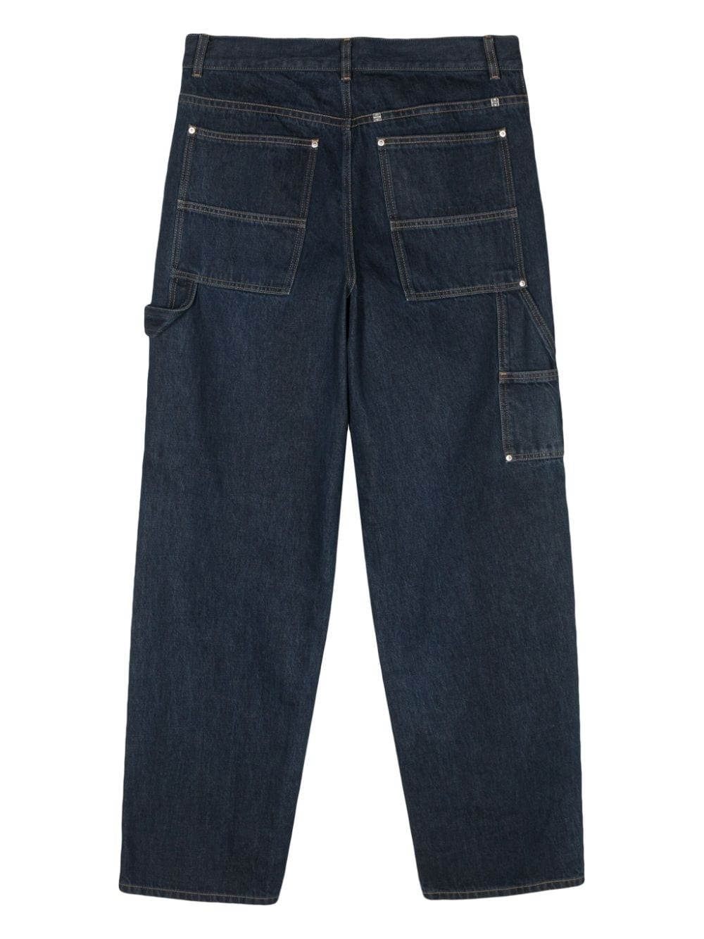 multi-pockets wide-leg loose-fit jeans - 2