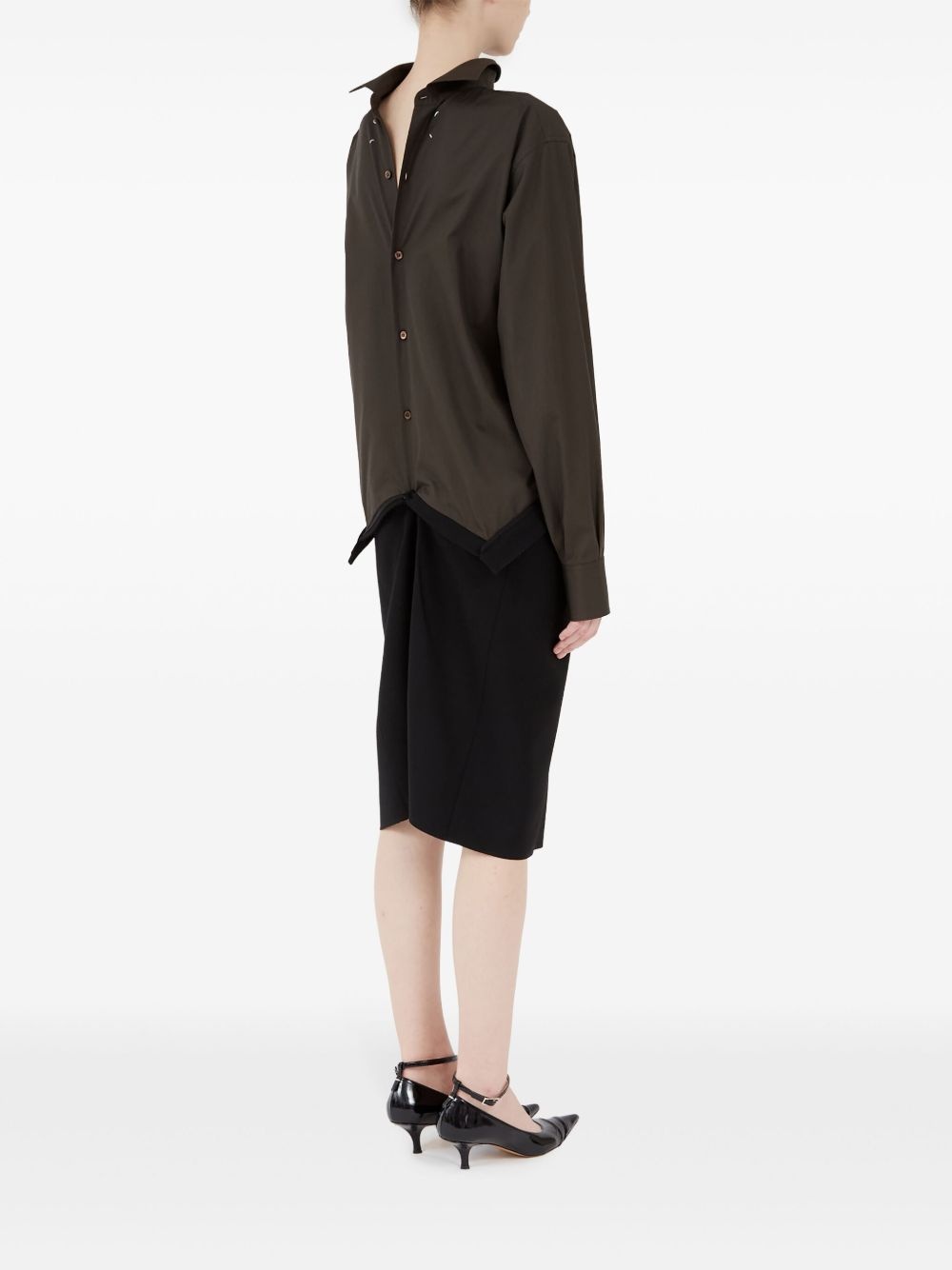 panelled midi dress - 4