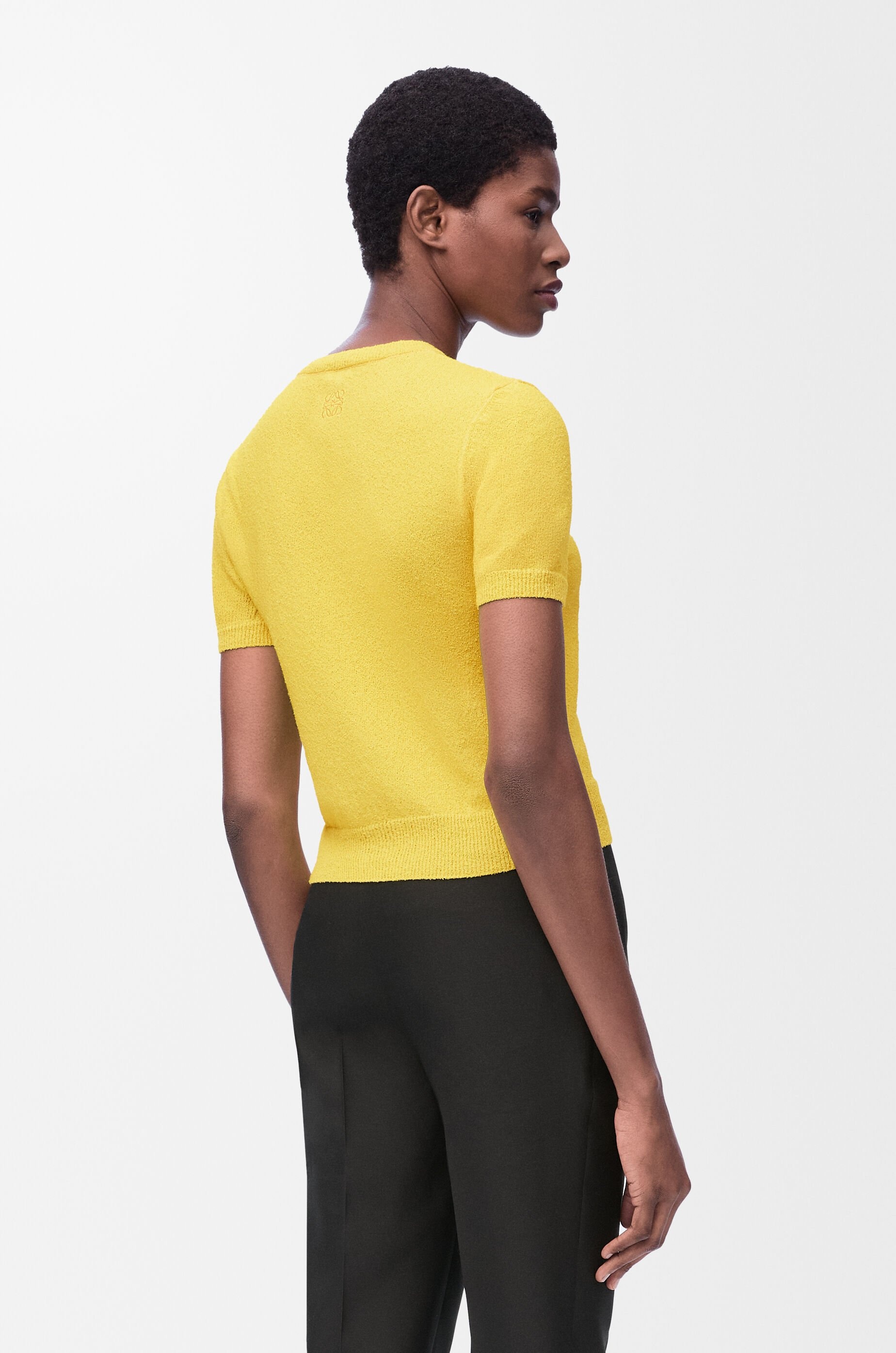 Short sleeve sweater in cotton blend - 4