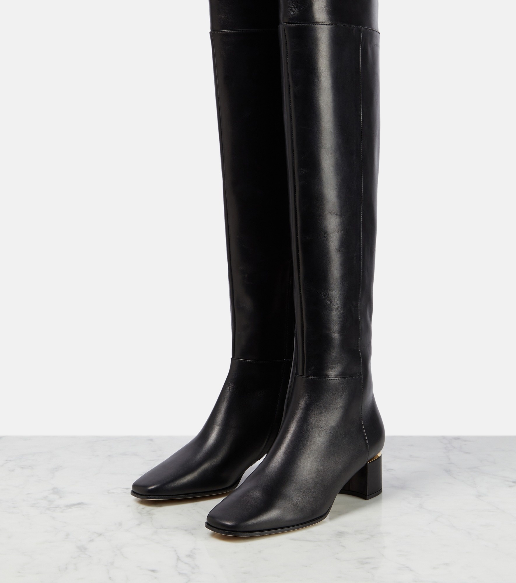 Loren 45 leather over-the-knee boots - 5