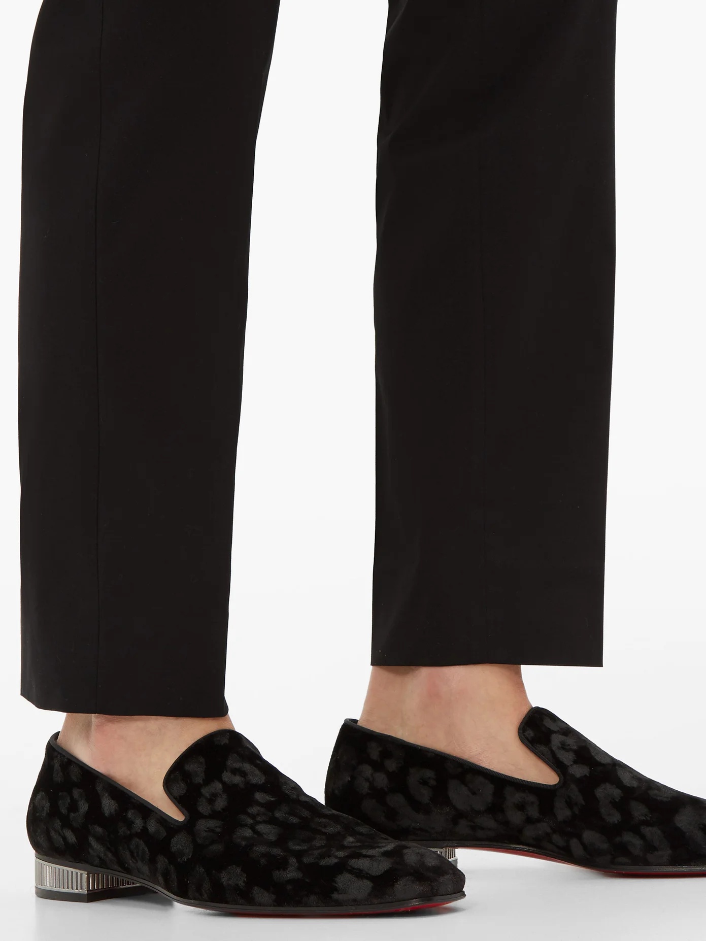 Captain Colonnaki leopard-jacquard velvet loafers - 3