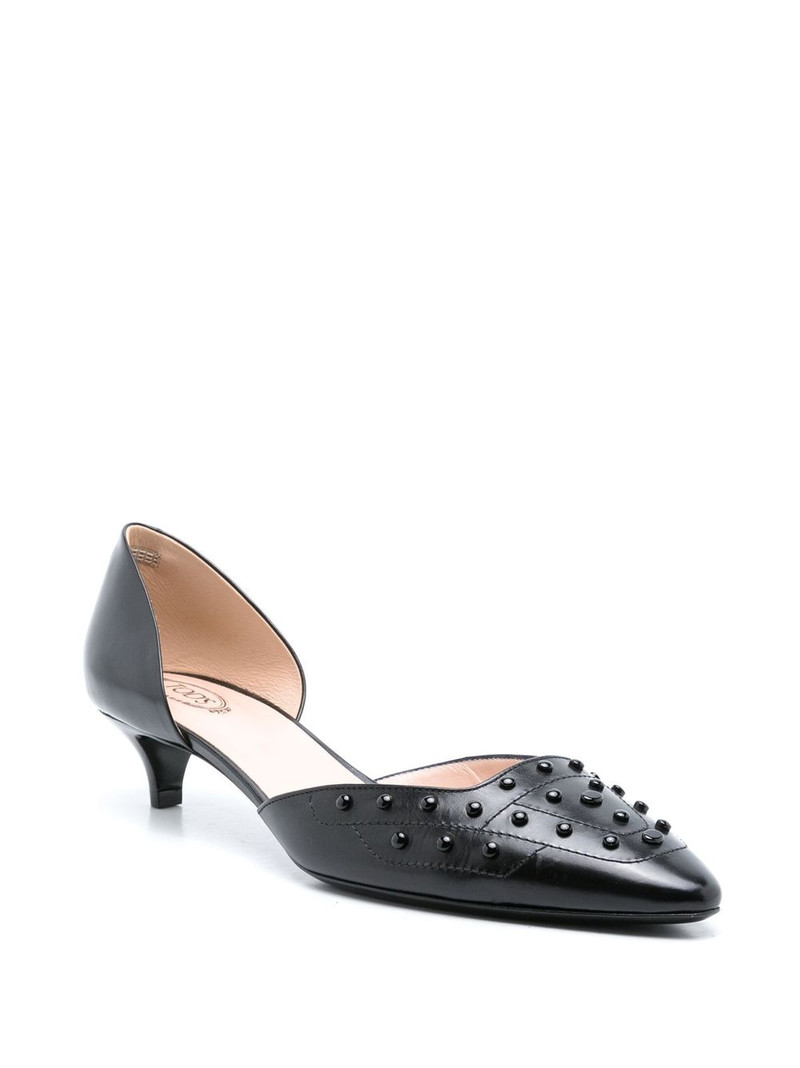 Tod's studded 35mm pointed-toe pumps outlook