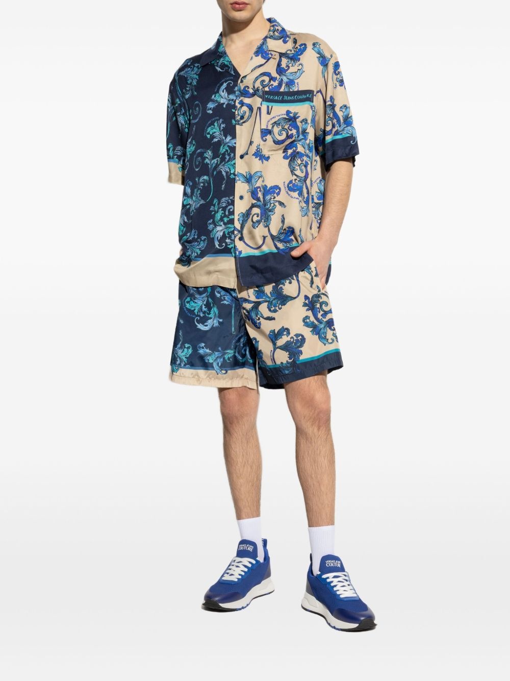 barocco-print shorts - 2
