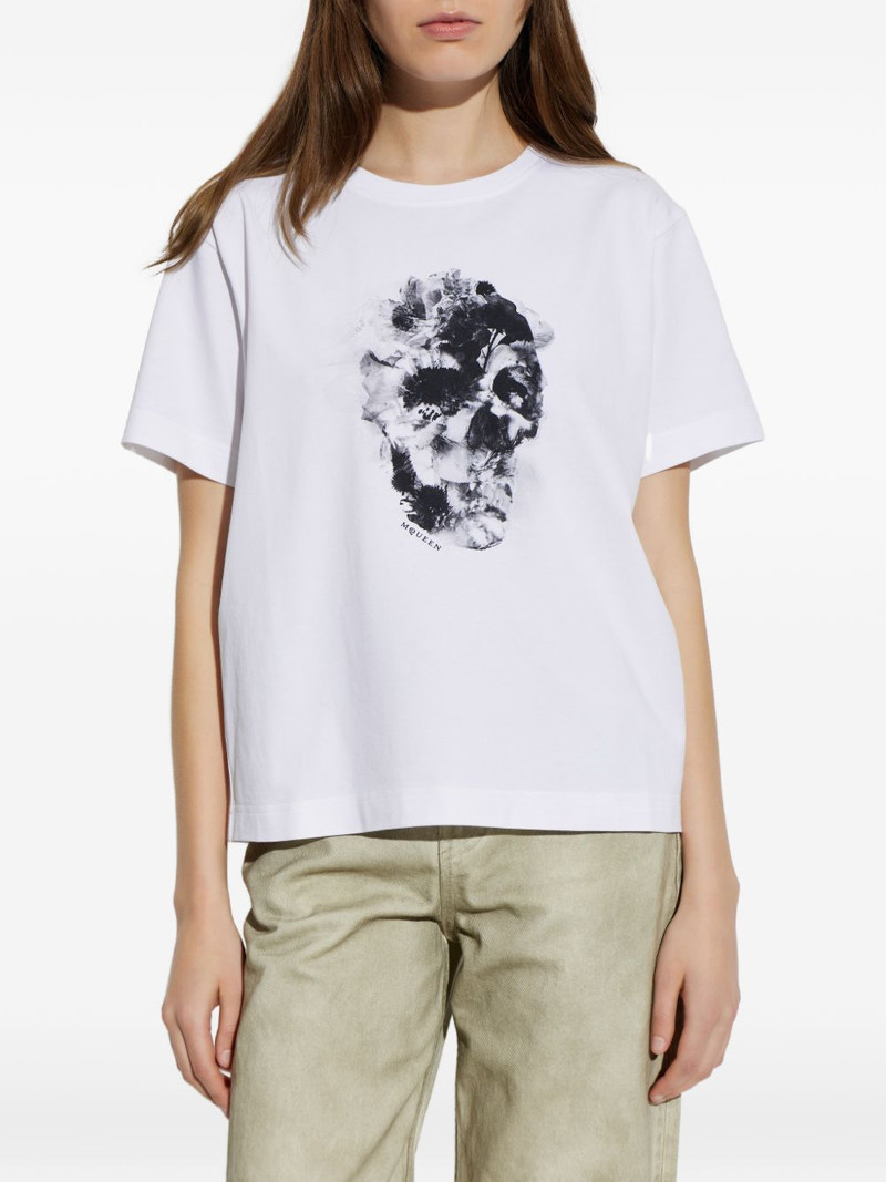 floral skull T-shirt 3
