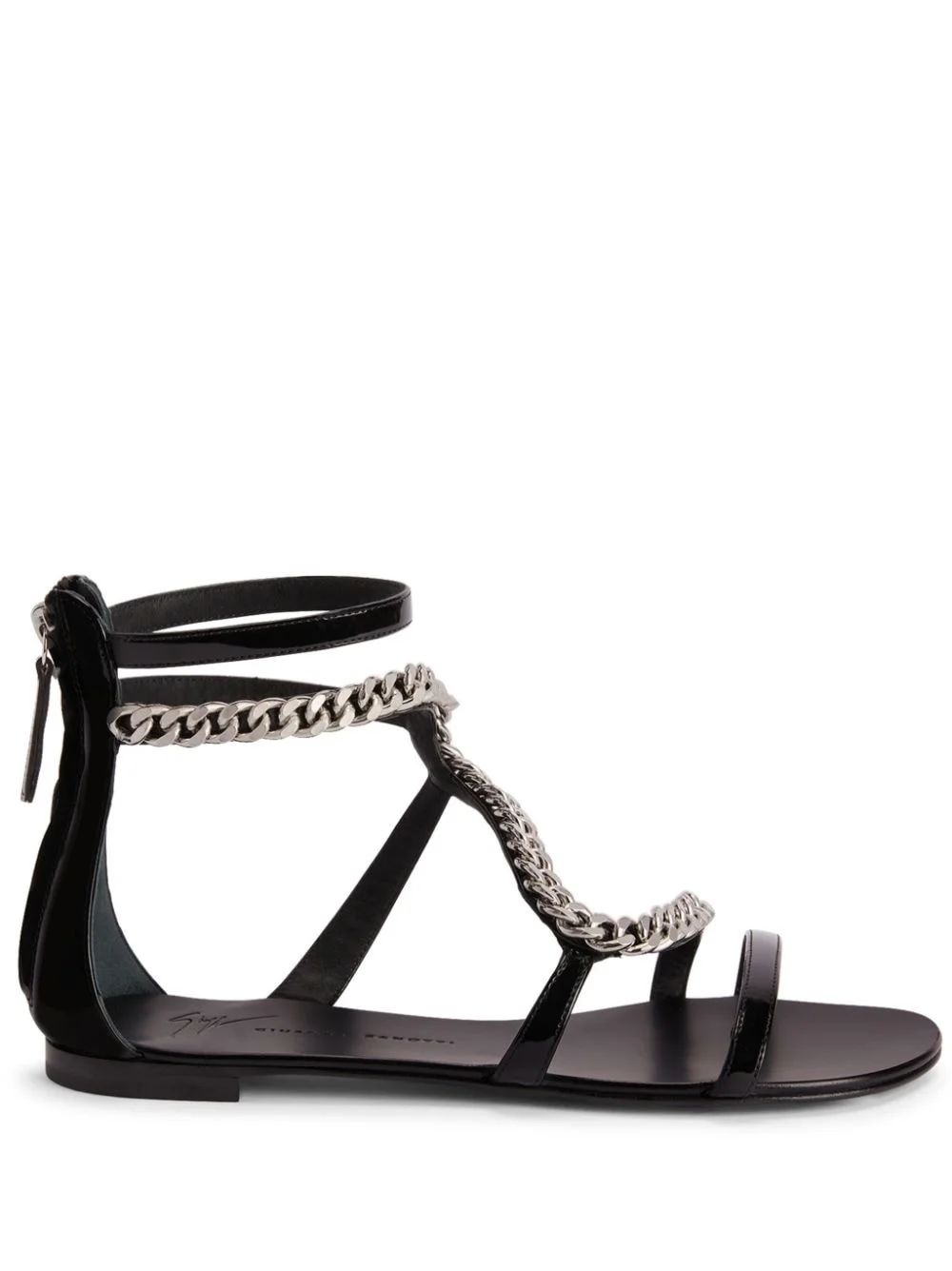 Samantha chain-detail flat sandals - 1