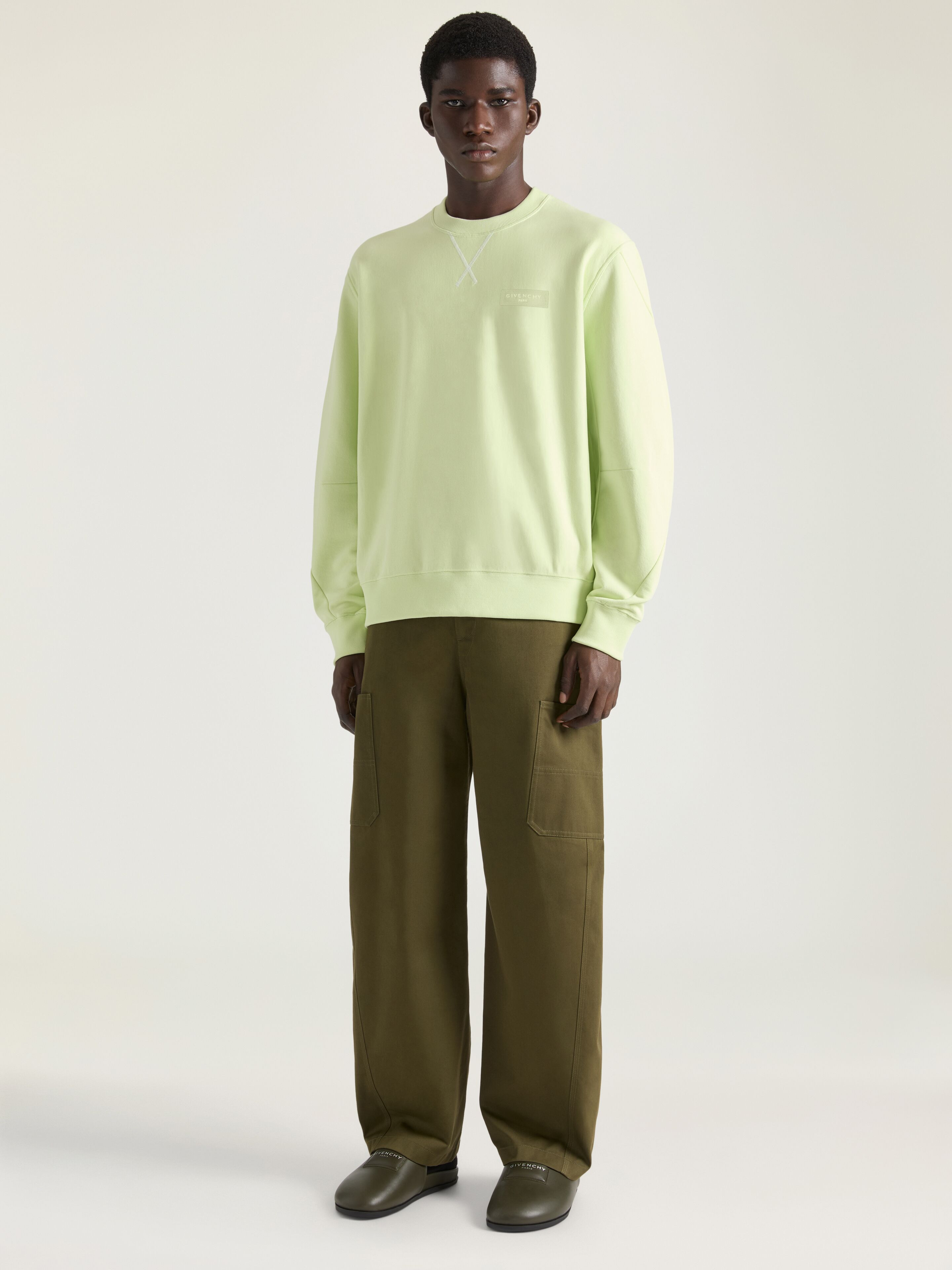 COUTURE SEAM TROUSERS IN COTTON EMBROIDERED GIVENCHY PARIS - 2