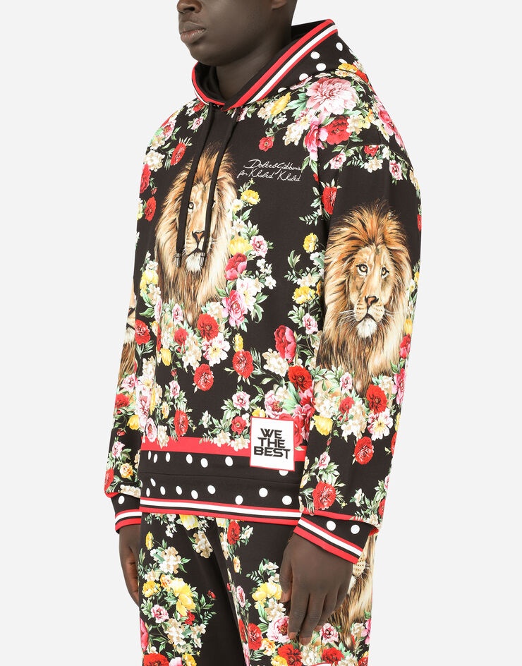 Hoodie with lion mix print - 5