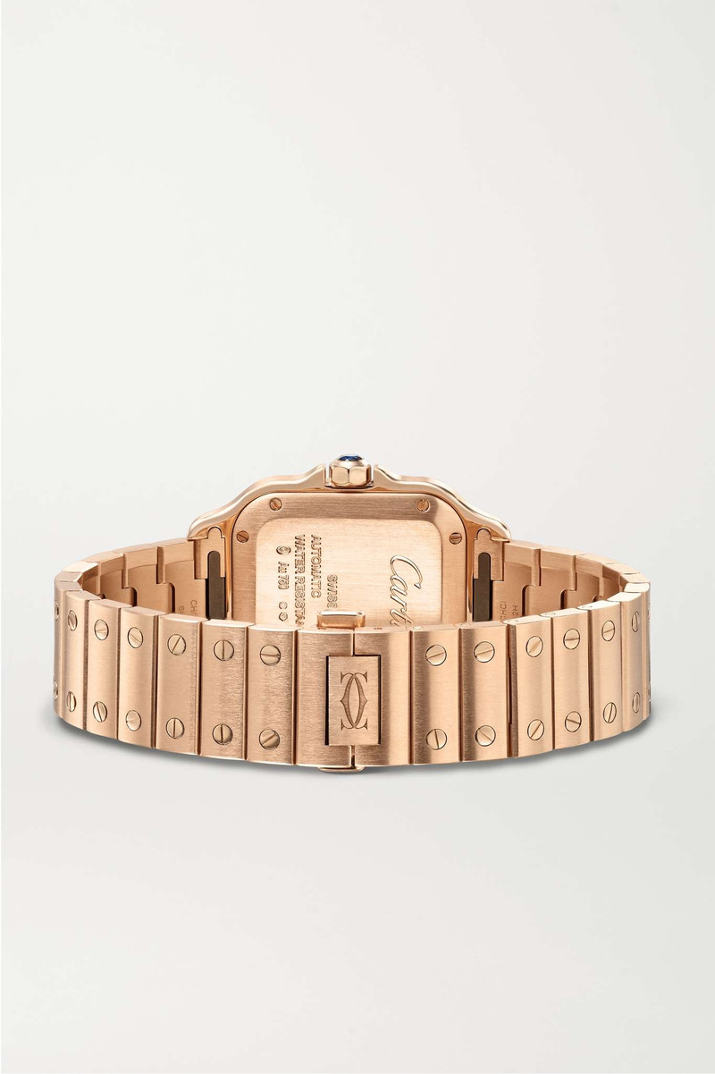 Santos de Cartier Automatic 35mm medium 18-karat rose gold watch 6