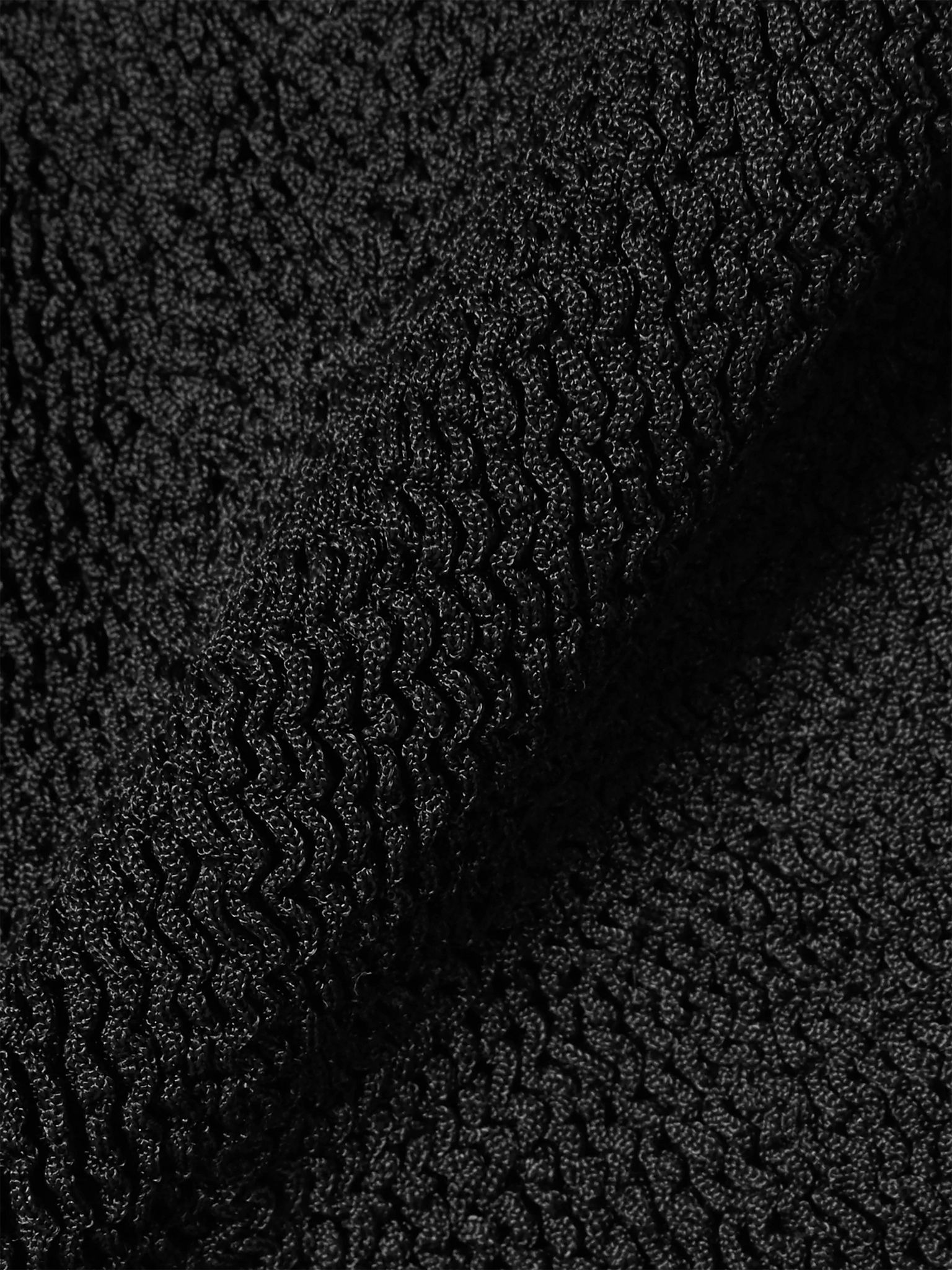 Square Neck seersucker swimsuit Black - 4