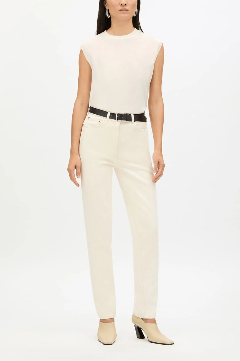 Another Tomorrow Featherweight Shell in Off White outlook