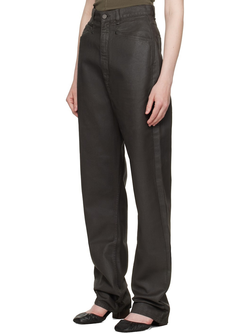 Lemaire Brown Dropped Crotch Jeans outlook