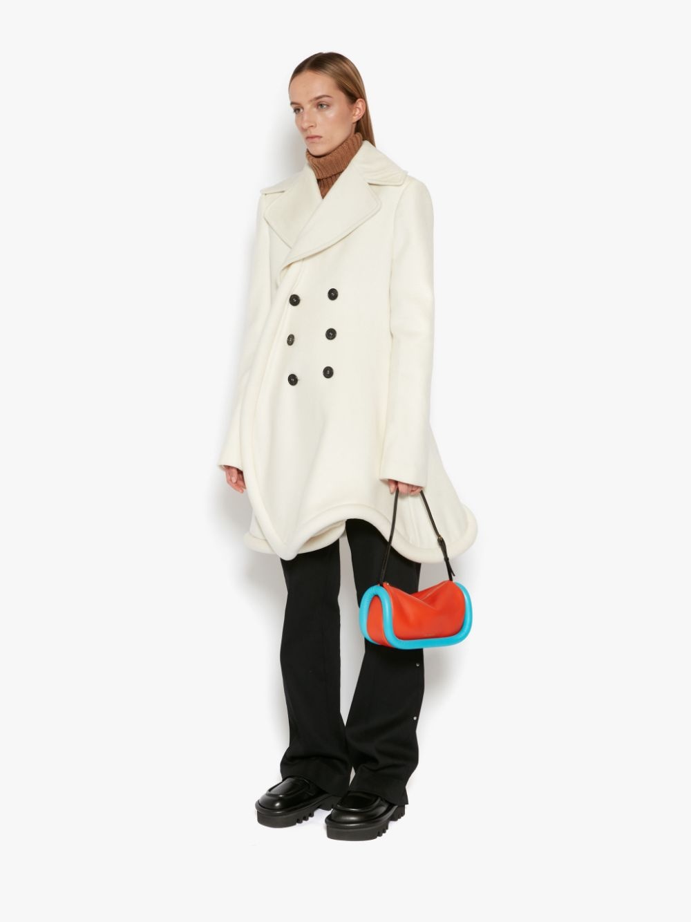 WOOL BUMPER-TUBE PEACOAT - 3