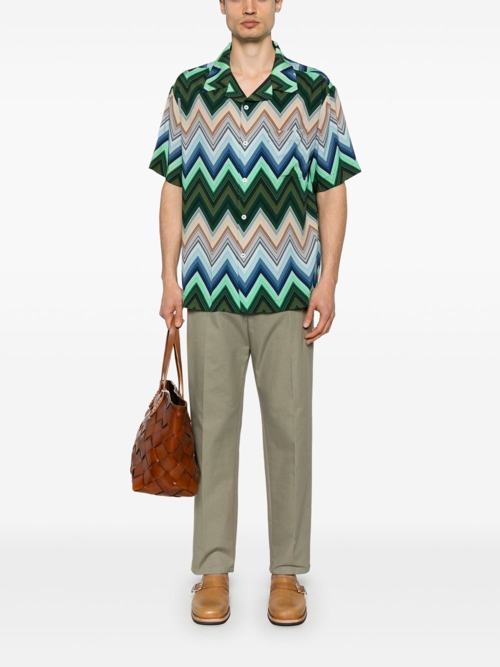 zigzag-print shirt - 2