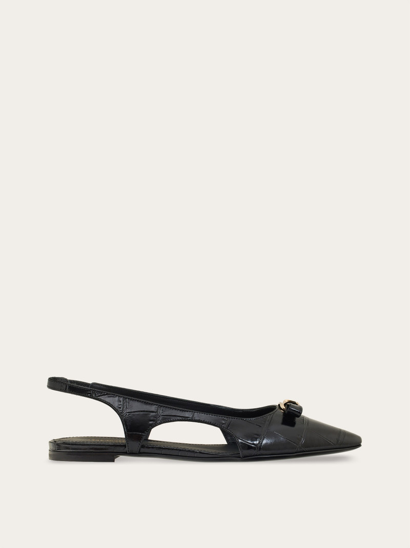 Slingback ballet flat with mini bow 1