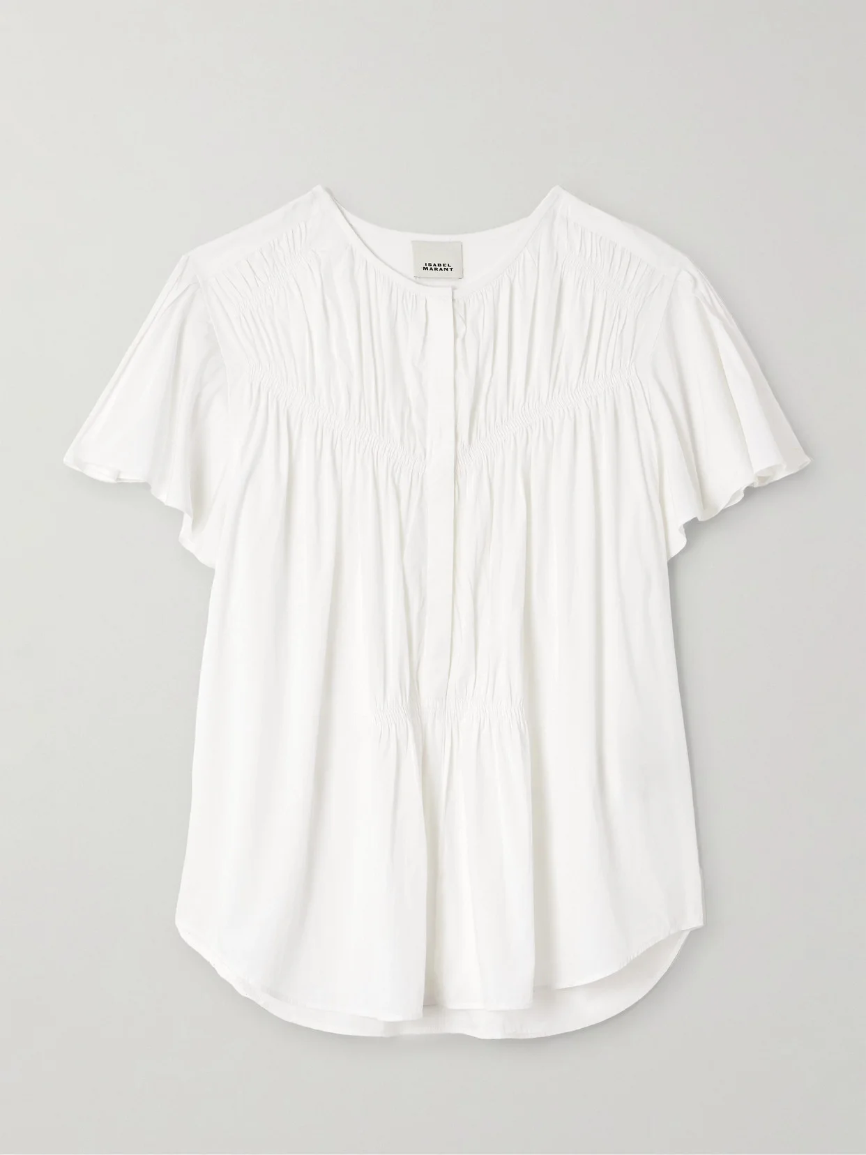 Synda Gathered Modal-blend Blouse - 1