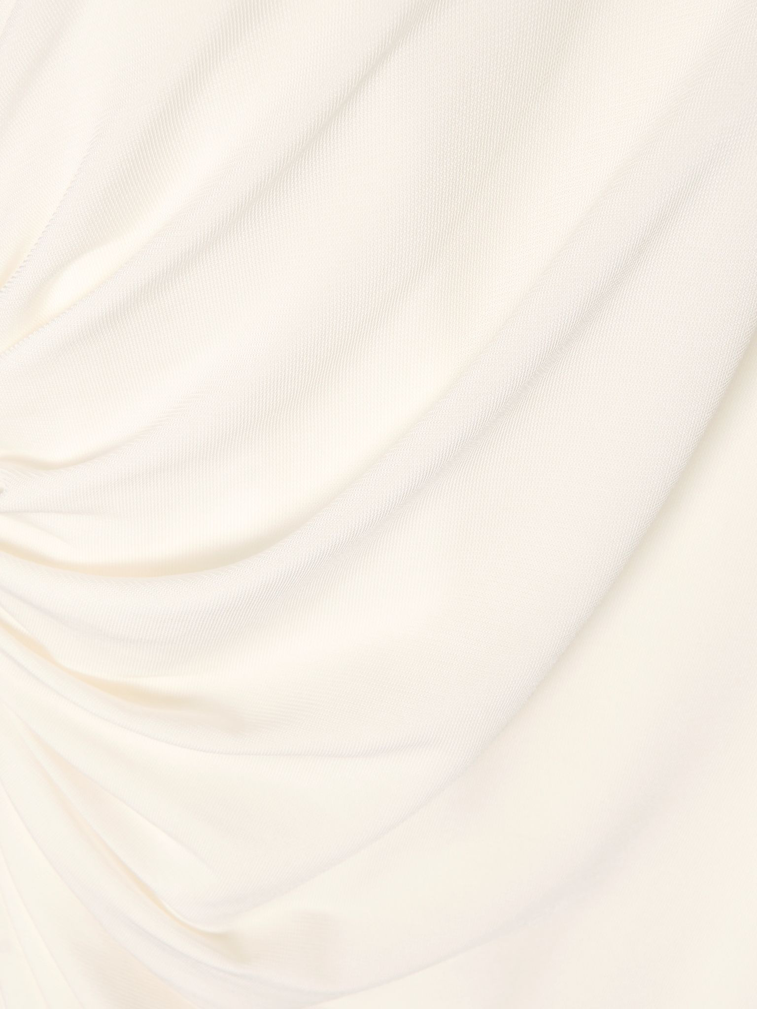 Gathered stretch-jersey midi dress White - 4