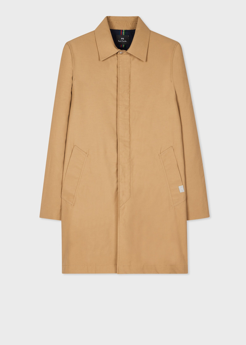 Tan Cotton-Nylon Mac 1