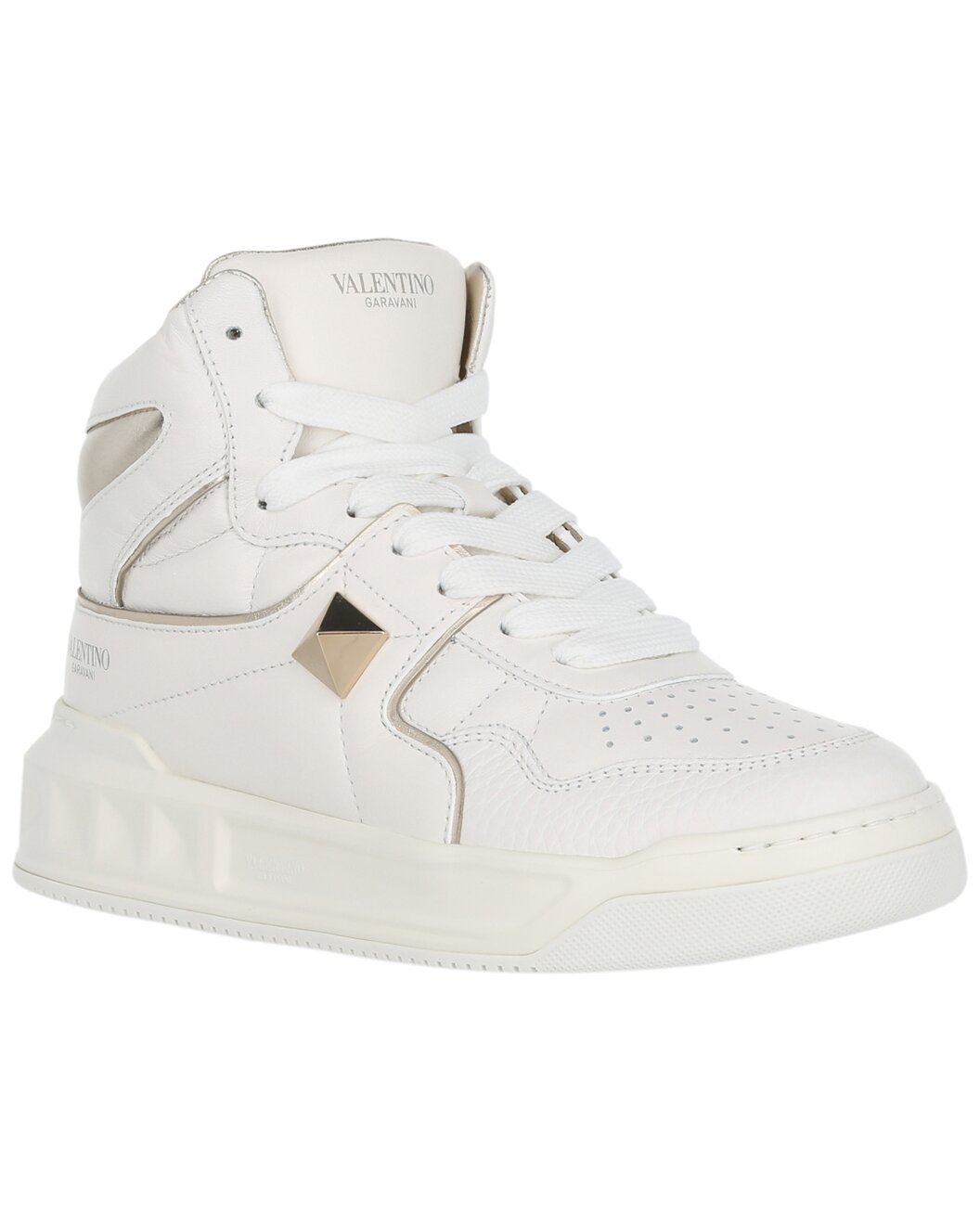 Valentino One Stud Leather Sneaker - 1