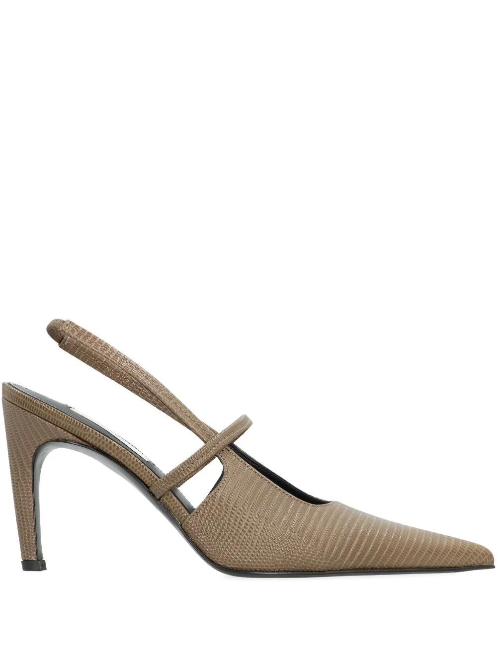 100mm lizard-effect strap heeled pumps - 1