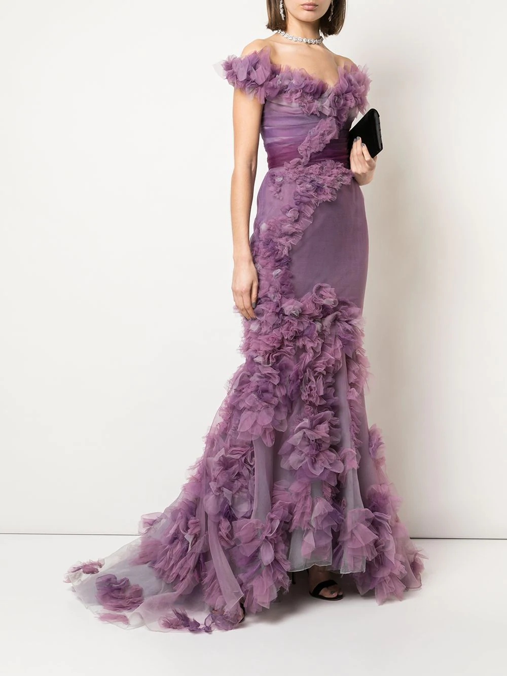 organza fishtail gown - 2