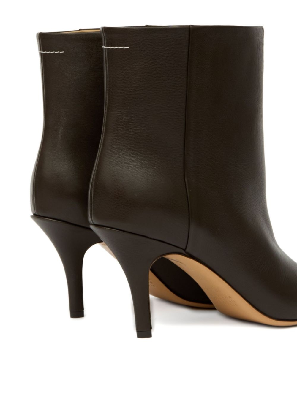 pointed-toe leather ankle boots - 4